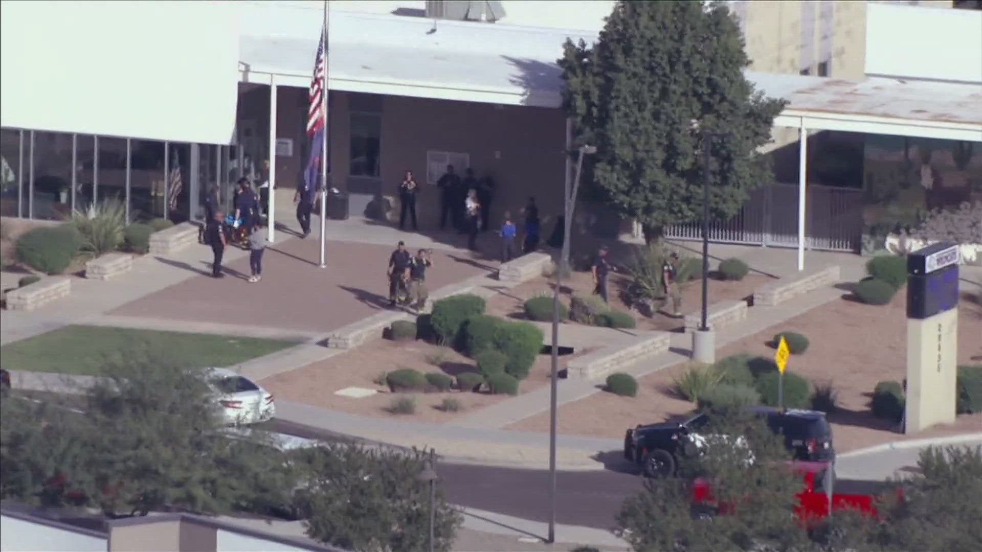 Several students and members of the Queen Creek Middle School staff were stung by bees on Monday afternoon during a scheduled fire drill, authorities say.