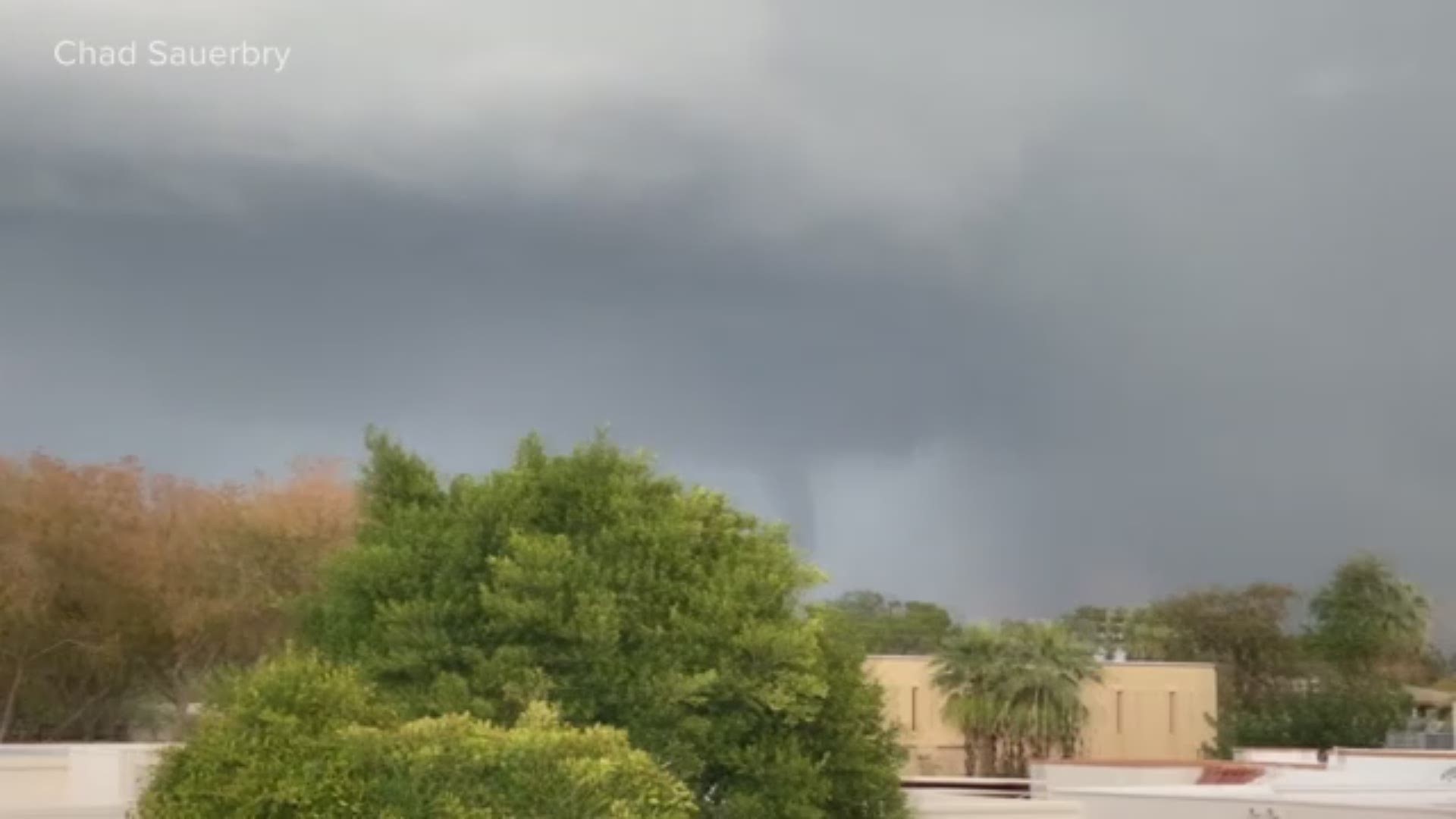 Video by Chad Sauerbry shows a funnel cloud seen from 26th Street and Thomas Road looking to the northeast.