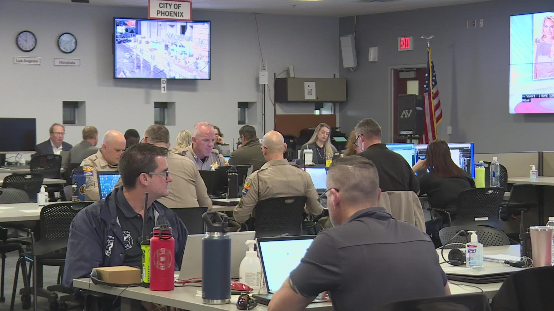12News got an inside look at how dozens of agencies are working together to keep everyone in the Valley safe during the Super Bowl festivities.