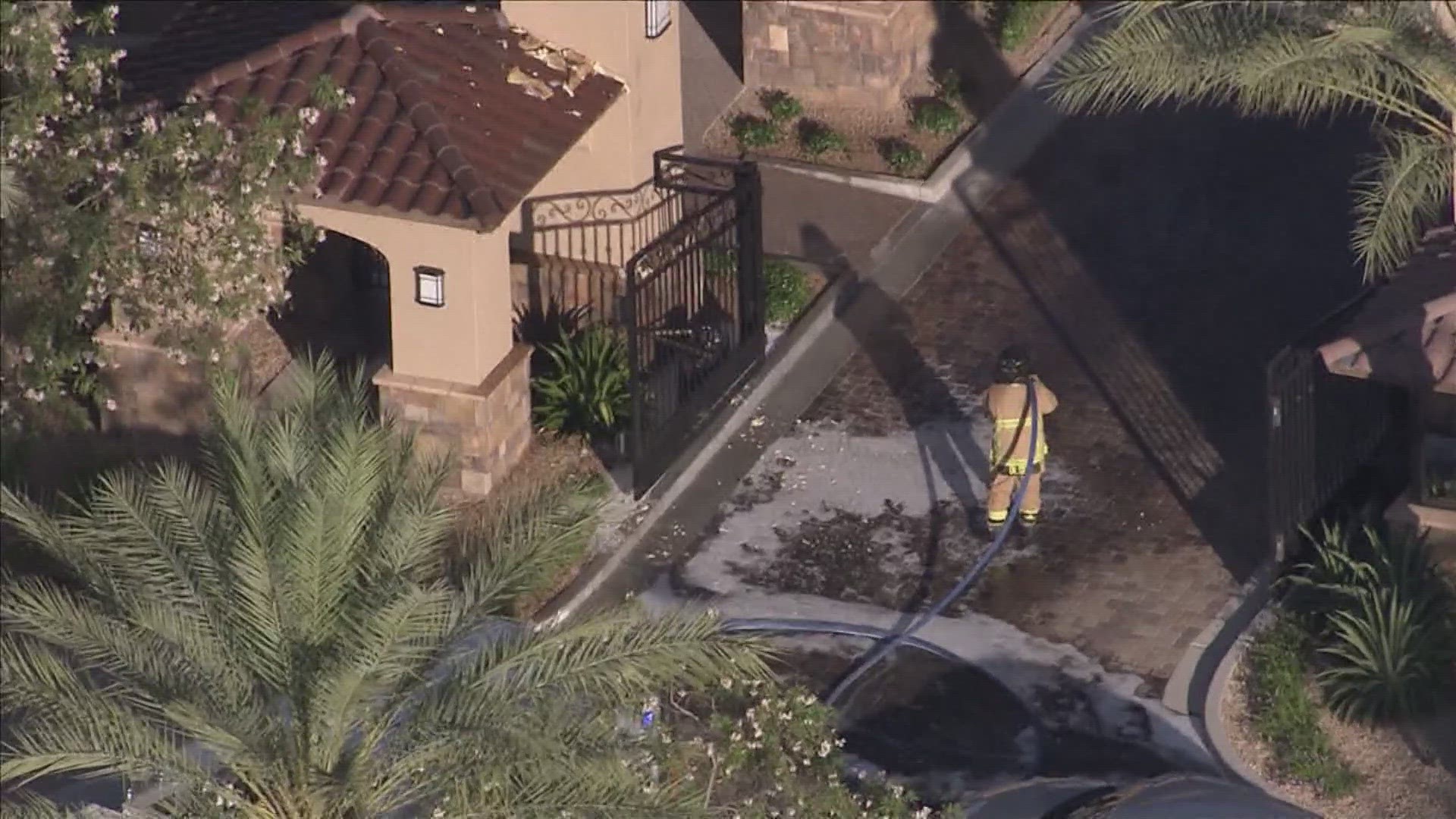 Three people, including a Phoenix firefighter, had to be taken to the hospital after being stung by a swarm of bees near Scottsdale Road and Pinnacle Peak Wednesday.