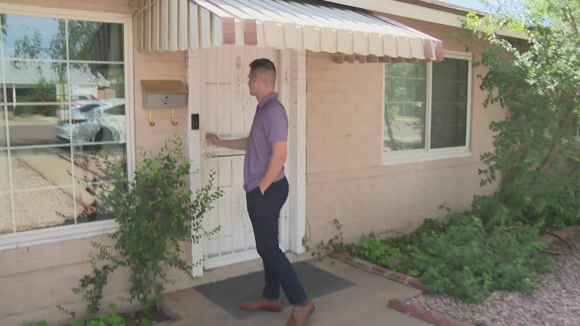 A young business owner was shocked when she visited a home to see a new client, when she says a man opened the door to a home without any clothes on.