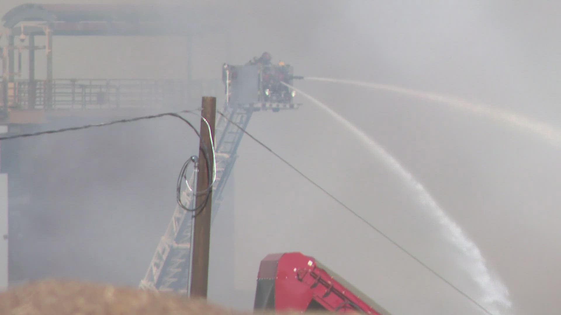 The fire department said the fire broke out Sunday afternoon near 27th Avenue and Lower Buckeye Road.