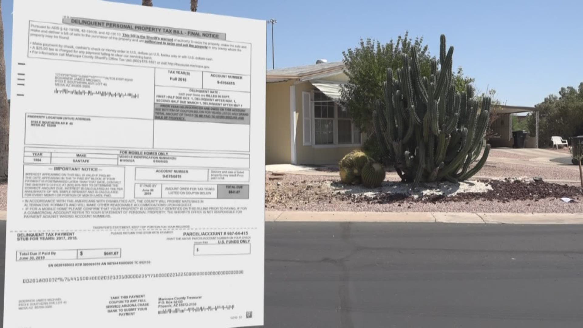 The Maricopa County Sheriff's Office auctioned off a Mesa veteran's home because he owed a little over $200 in back taxes. It's a mix-up between MCSO and the Maricopa County Treasurer's Office. While there is a lot of community support for the man, the buyer doesn't want to sell the home back.
