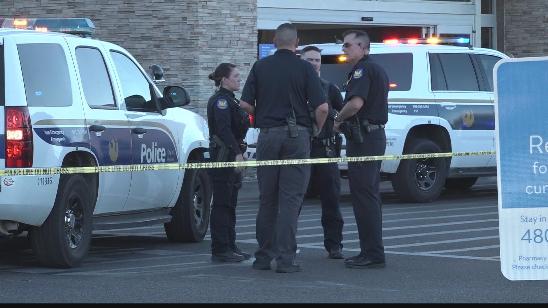 A SWAT team along with a swarm of other officers responded to a shooting at a Walmart at the Metrocenter in Phoenix on Tuesday.