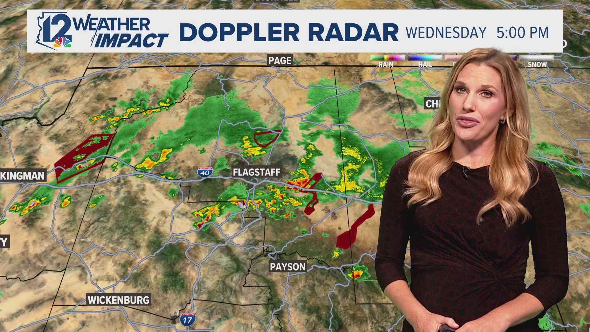 There will be a 12News Weather Impact Alert expected Wednesday afternoon as storms are on the horizon later in the afternoon/evening.