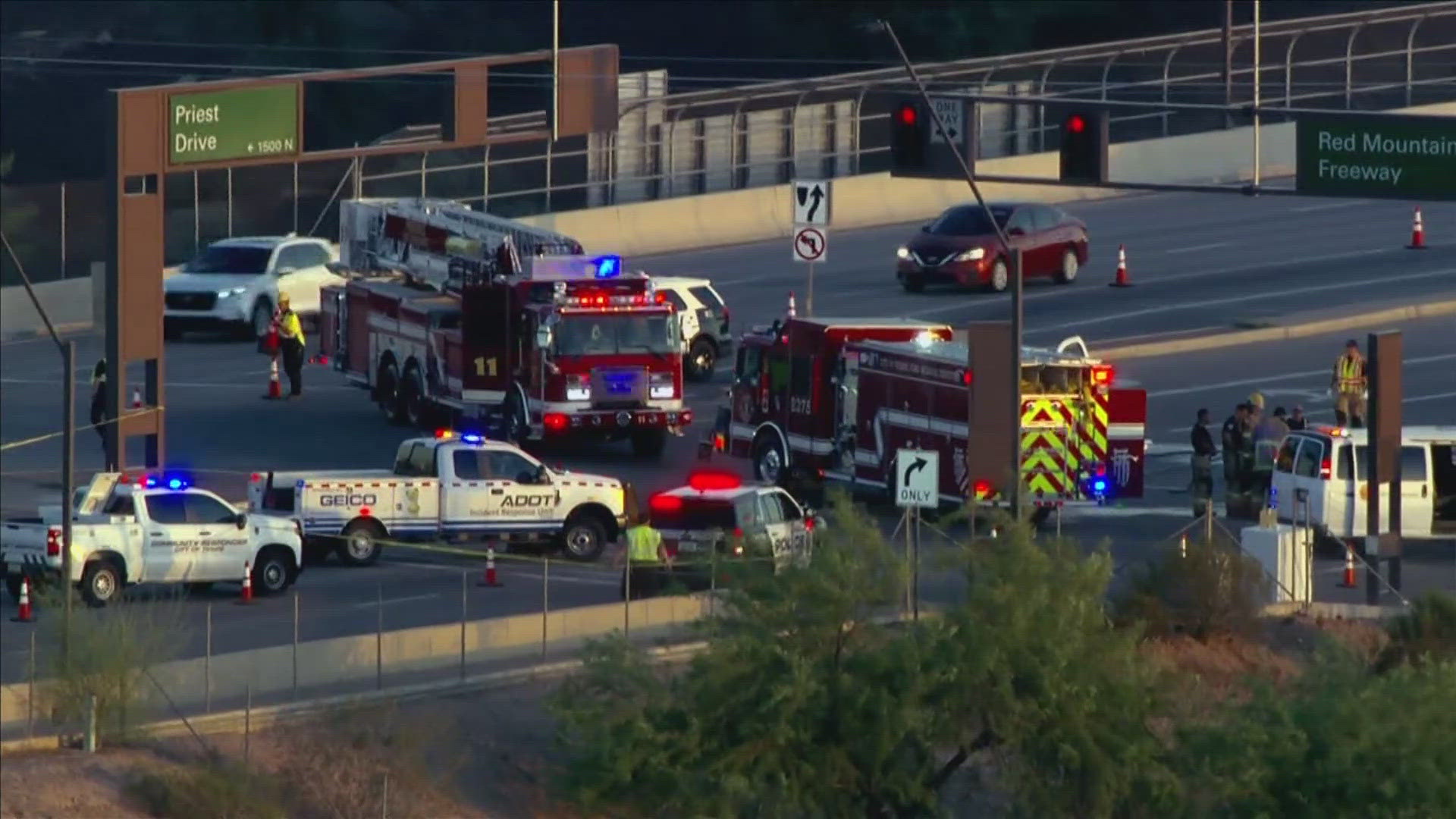 One person was killed and two other injured in a Tempe crash.