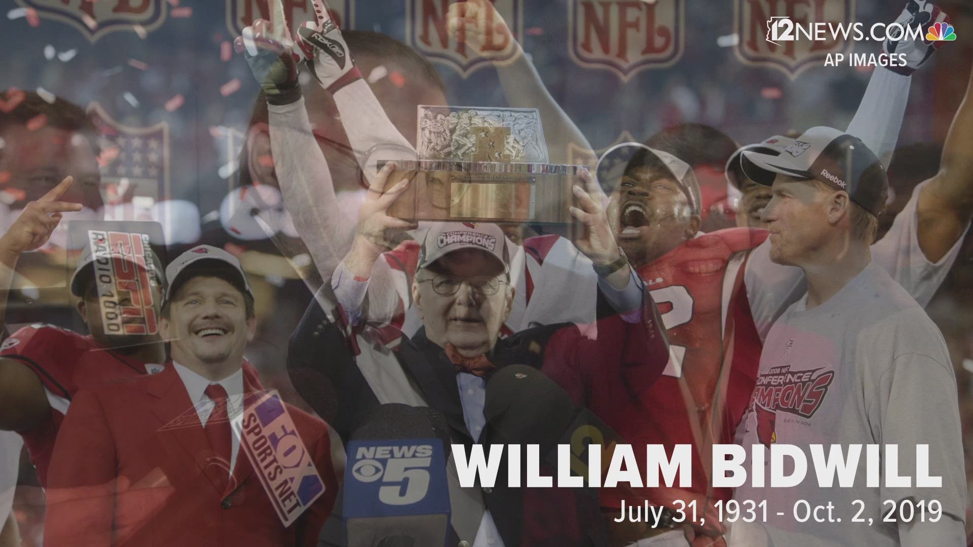 The Arizona Cardinals announced Wednesday that owner William V. Bidwill has died at the age of 88.
Bill Bidwill has been the sole owner of the franchise since 1972.