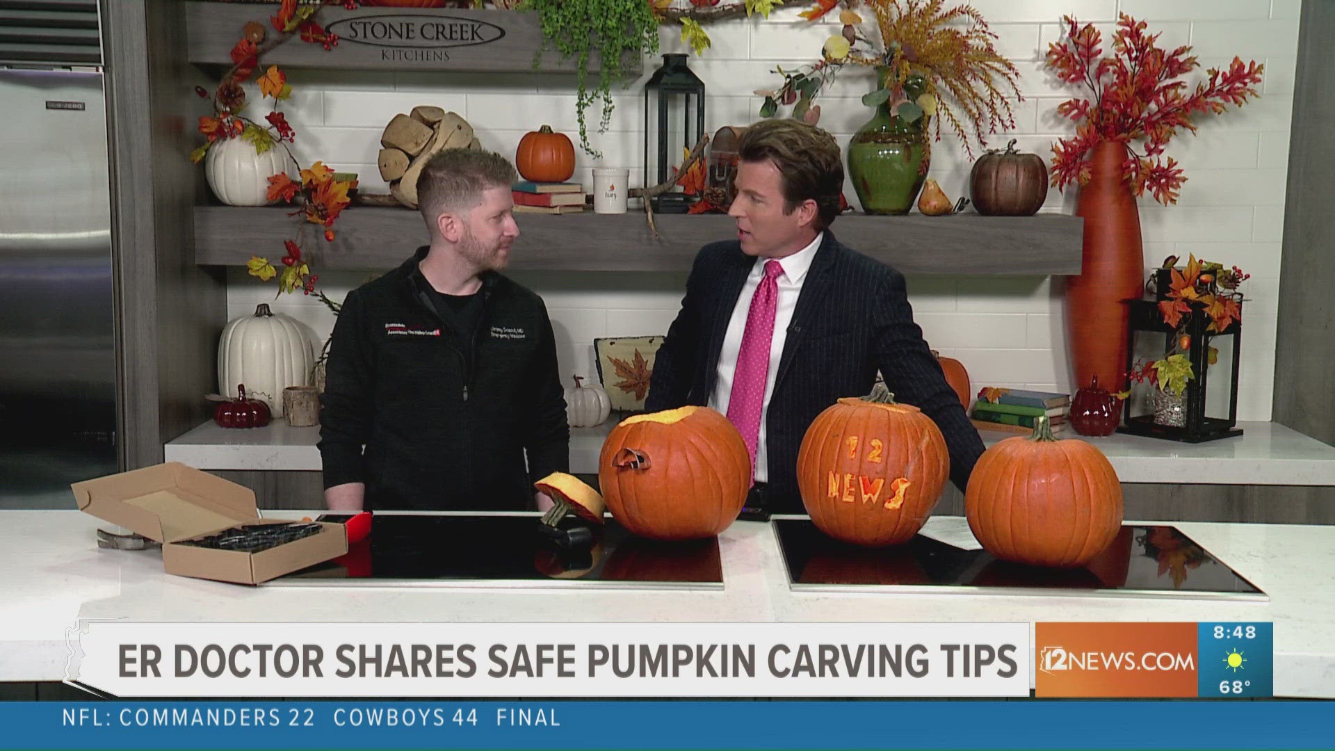 An ER doctor stops by Today in AZ to share some helpful pumpkin carving tips to keep you and your family safe.