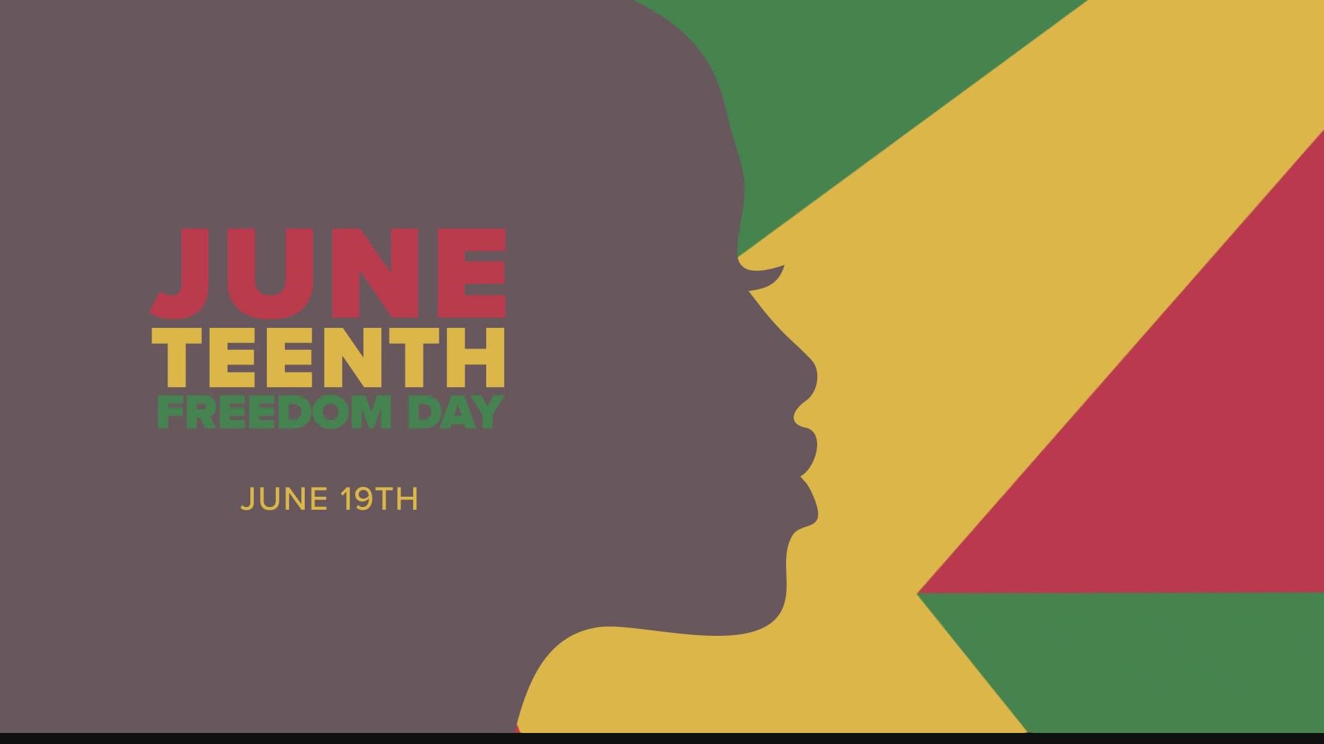 Juneteenth is on Sunday. To mark the day when slavery ended in the U.S., several cities across the state will host Freedom Day celebrations.