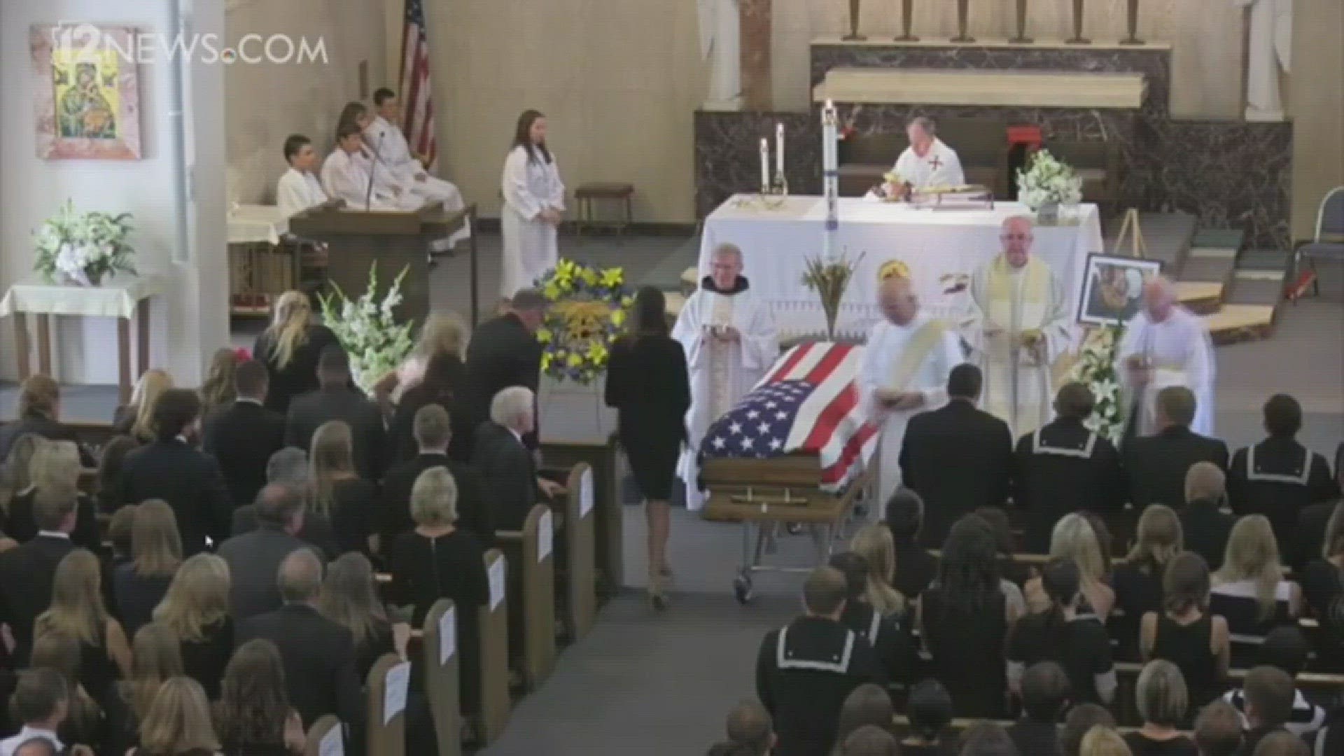 Charlie Keating, who was killed in action against ISIS in Iraq last week was honored with a memorial service on Friday