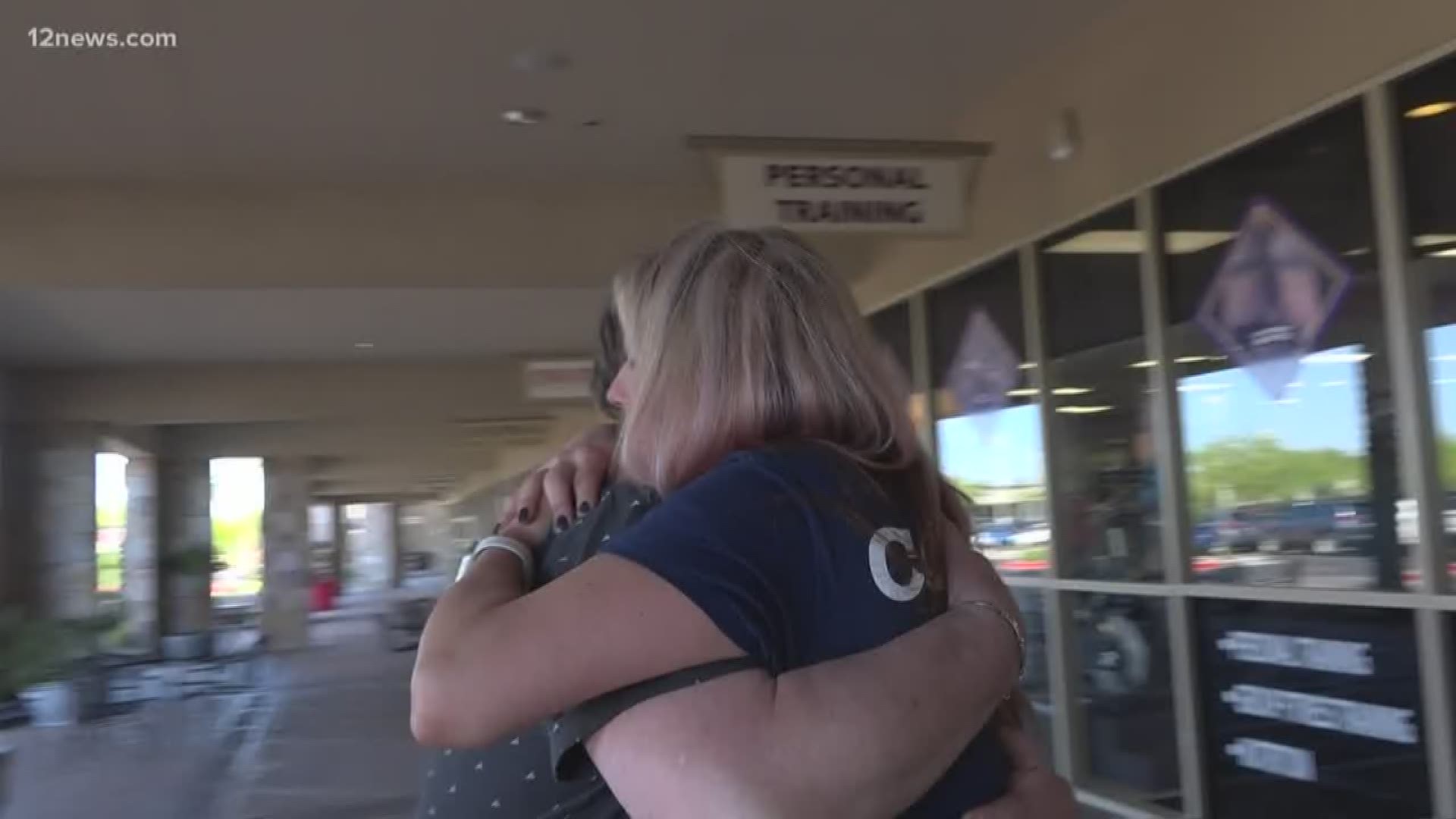 John Jones, 59, was given up for adoption at birth.  When his birth mother changed her mind, she was told the baby had died. In reality, he had been adopted. He met his half sister, Lisa Rast, in Chandler this weekend