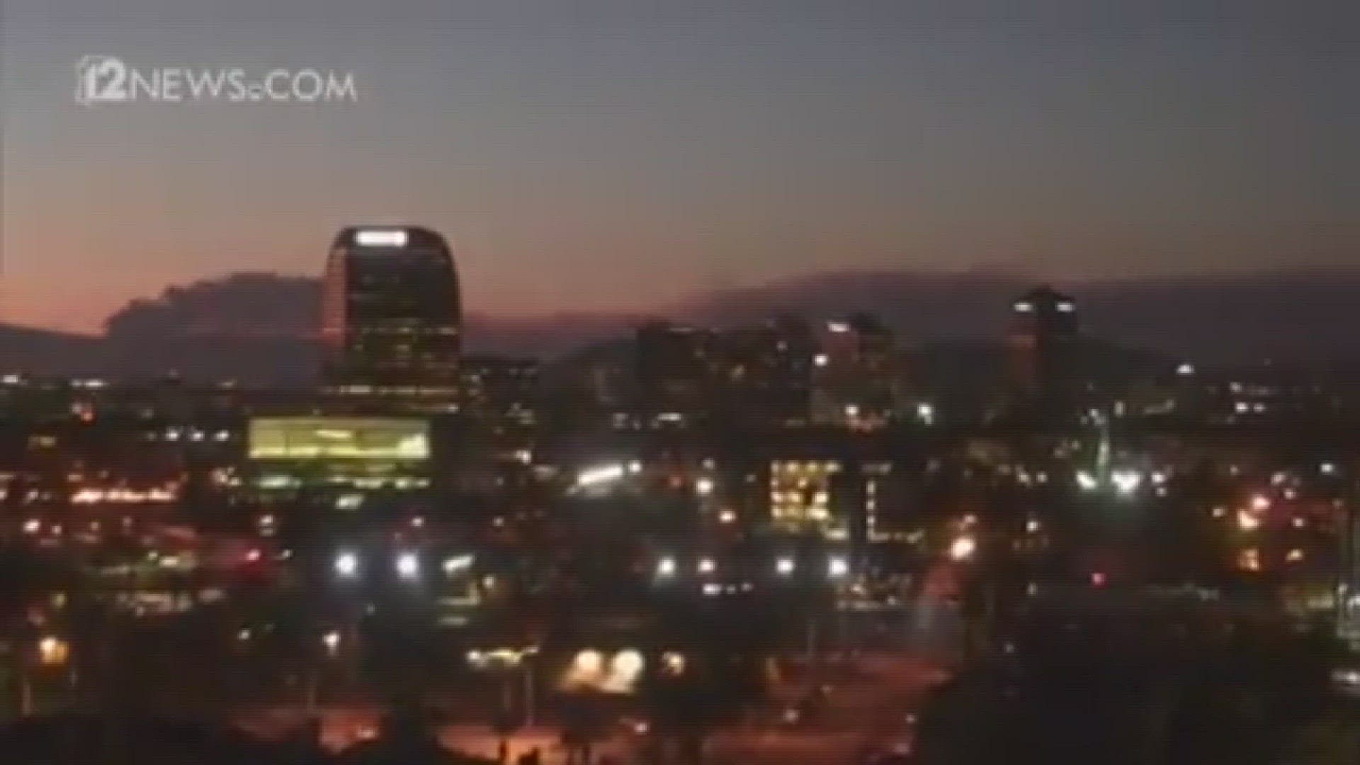 The smoke from the 18,000-acre Goodwin Fire was visible this evening from our downtown Phoenix office.