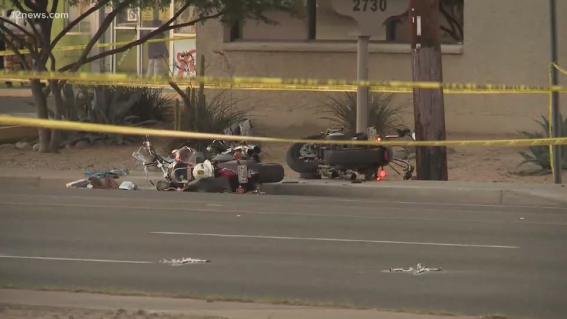 A 61-year-old woman is in 'extremely critical condition' after a motorcycle crash in Phoenix Saturday