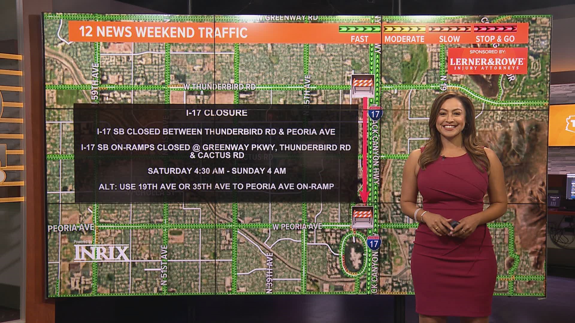 Vanessa Ramirez has a breakdown of the road closures and detours on Valley roads this weekend.