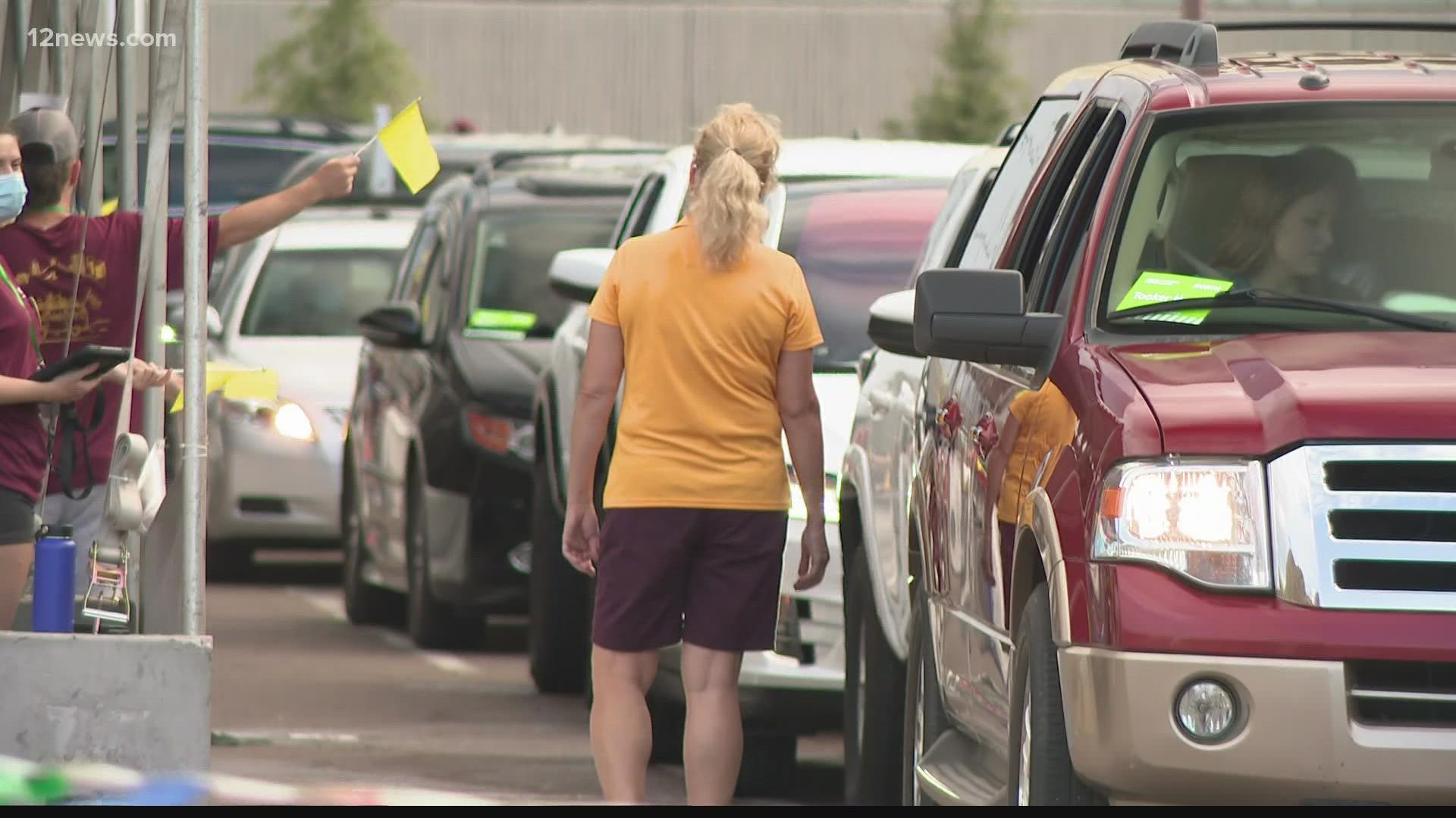 Move-in day was in full swing Thursday bright and early at Arizona State University's Tempe campus.