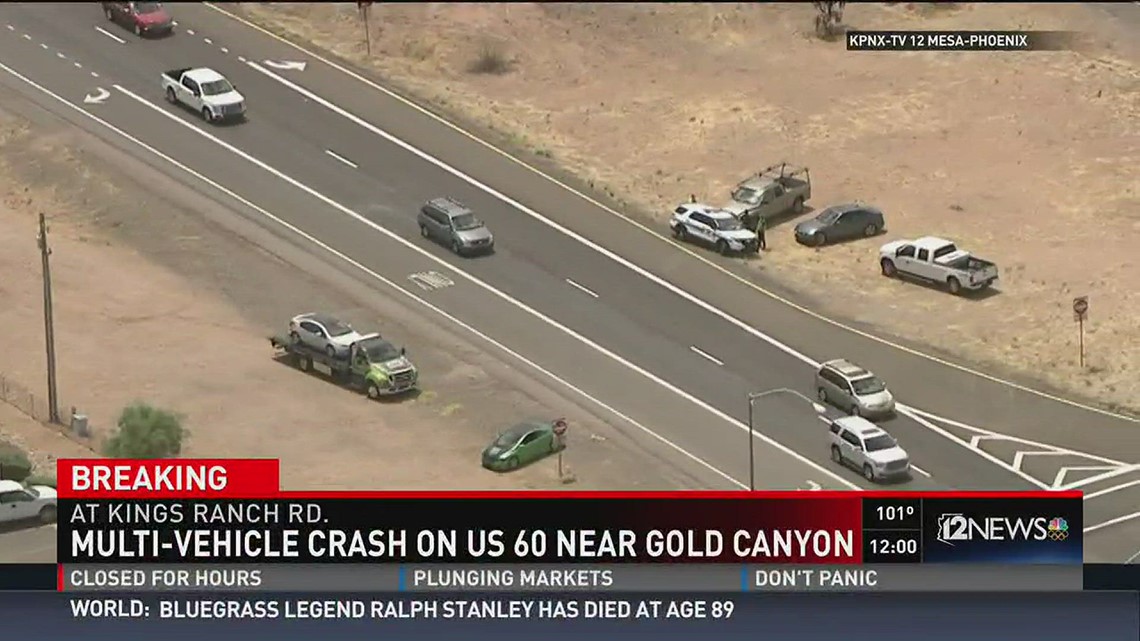 Multi-vehicle crash on US 60 near Gold Canyon | 12news.com