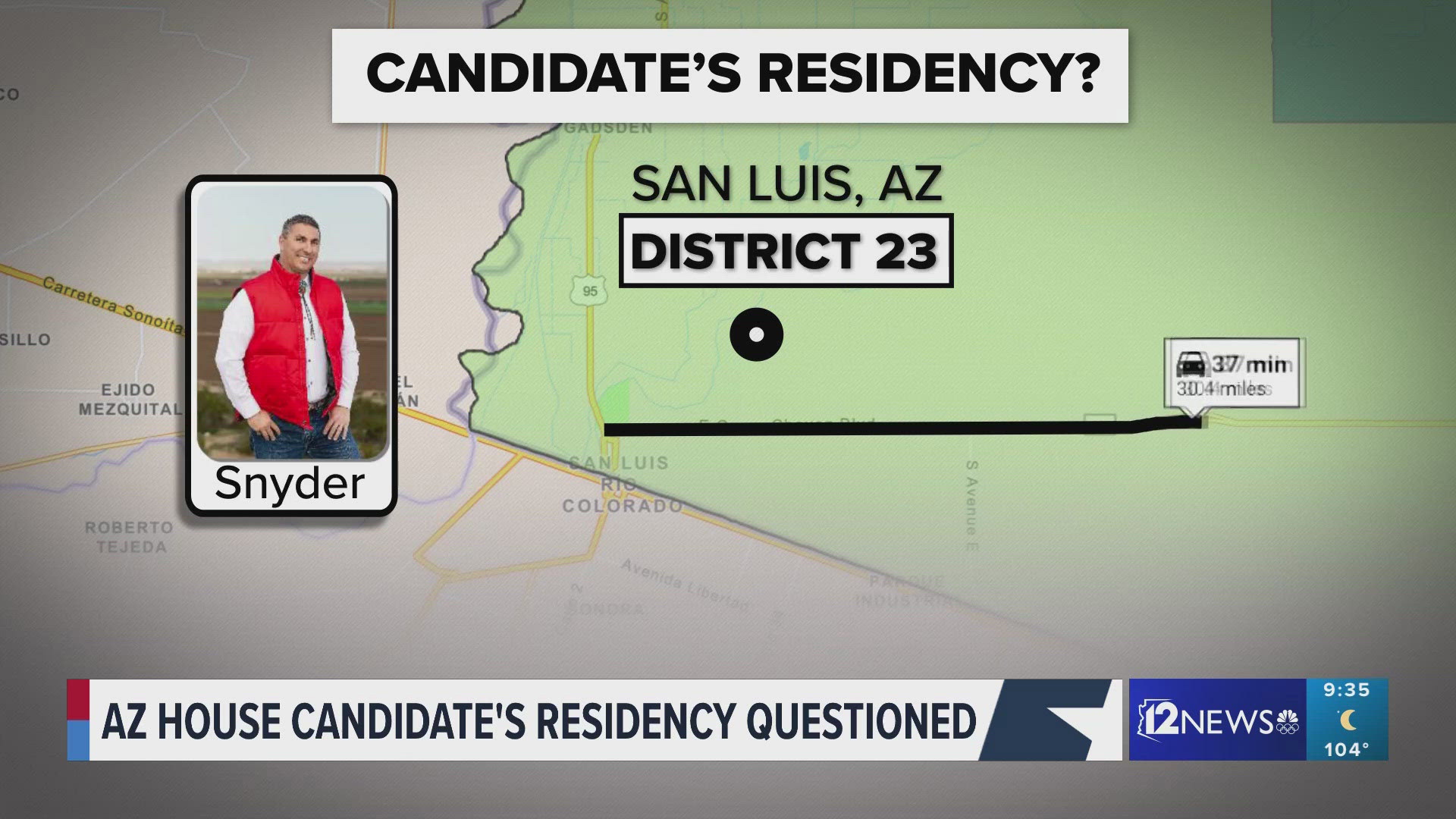 Voters are questioning where Gary Garcia Snyder lives.