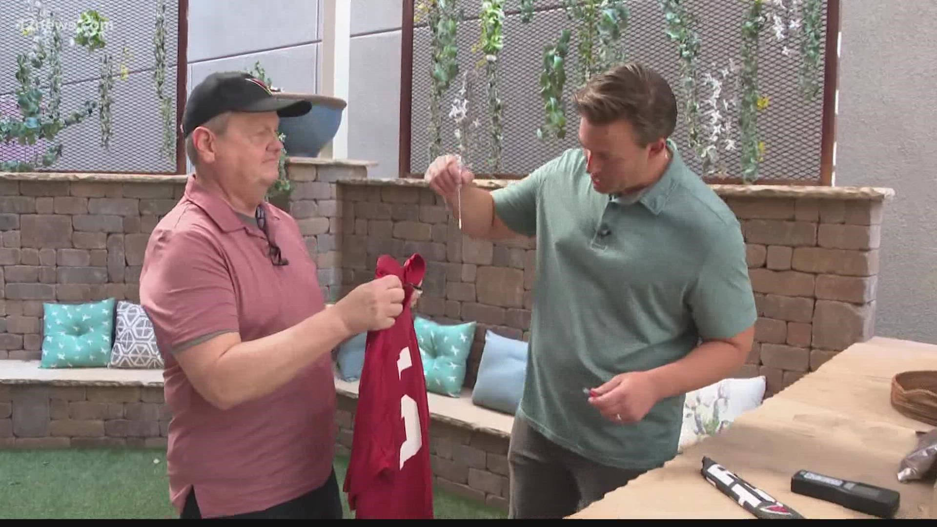 12 News found out how filthy sports jerseys and hats can get if they go unwashed during the off-season.