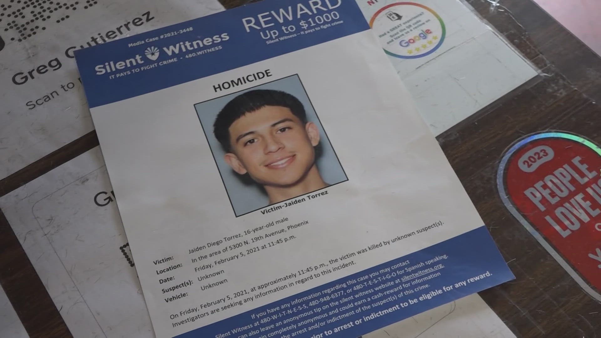Greg Gutierrez's son was shot and killed nearly 3 years ago and has yet to be solved.