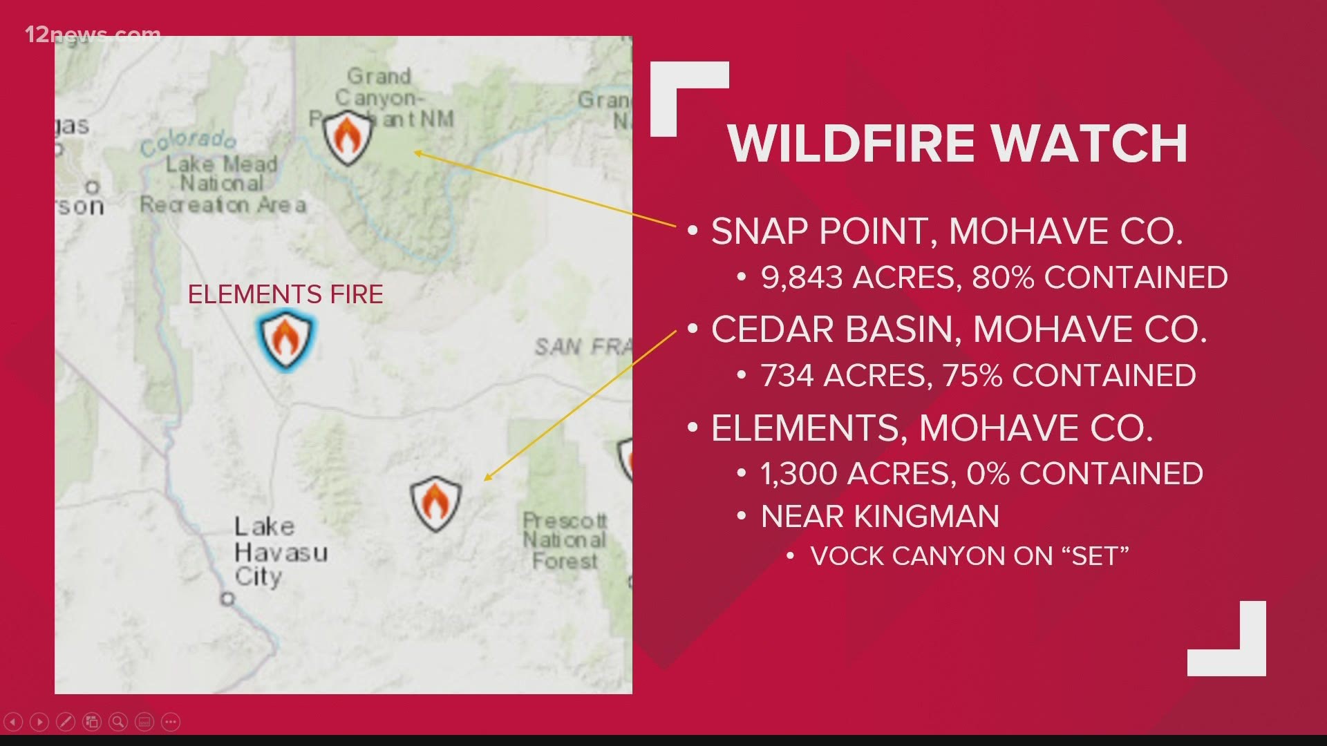 Here are the morning updates for firefighting efforts on the wildfires currently burning in Arizona on July 13, 2021.