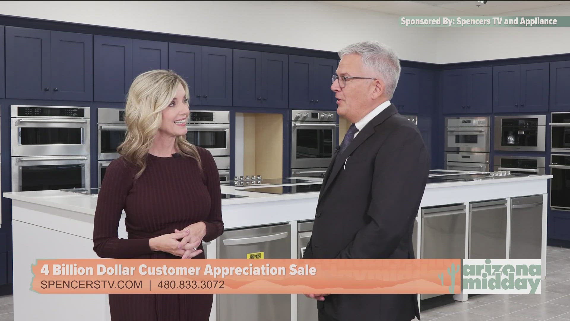 Spencers TV and appliance is having two big sales right now! They have their 4-billion-dollar customer appreciation sale and up to half off at their new location!