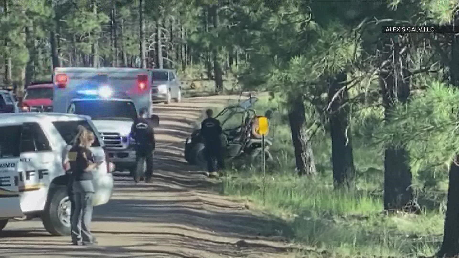 Authorities say an 8-year-old has died and three other Phoenix-area girls have been injured in the crash of an off-road vehicle in northern Arizona.