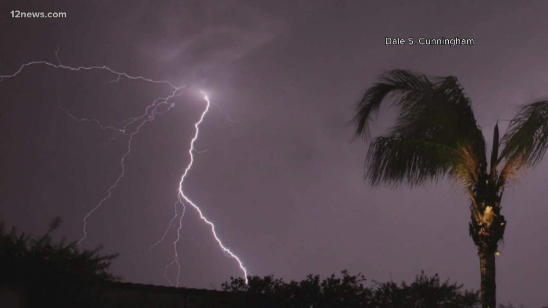 Mother Nature's fireworks were on full display Wednesday as monsoon storms hit across Arizona.