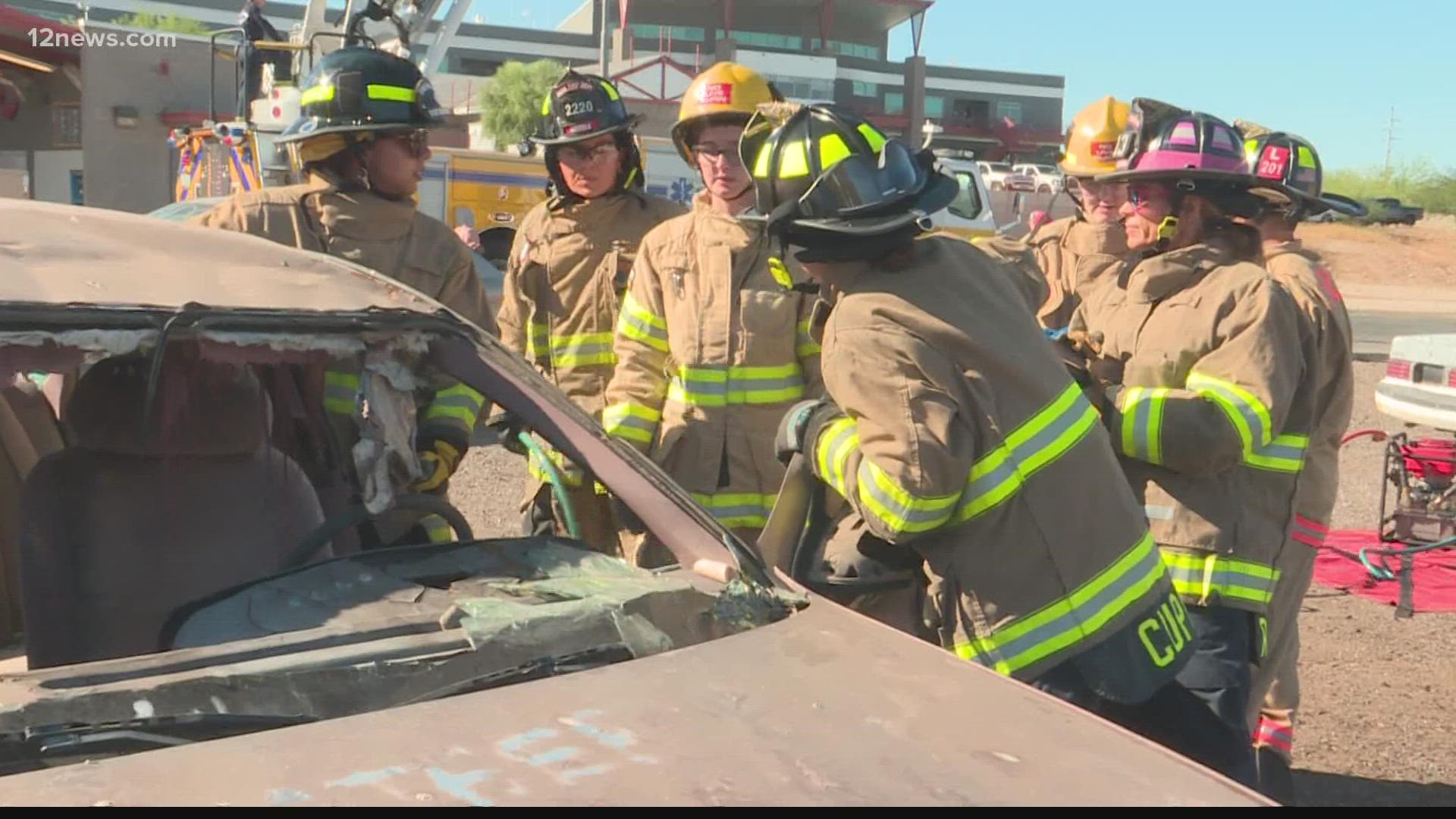 The gender gap is wide for both police officers and firefighters. Aspire Academy is hoping to narrow those gaps with its hands-on experience.