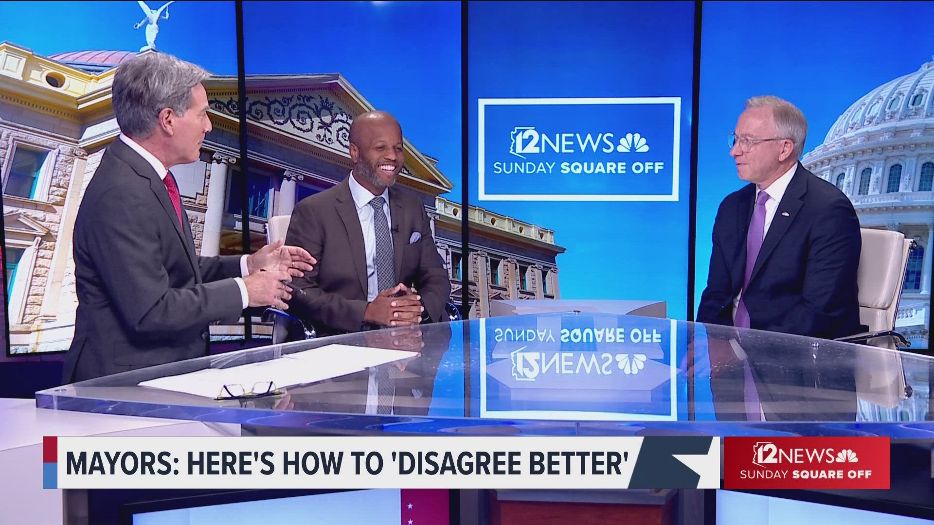 Two Valley mayors -- Republican John Giles of Mesa and Democrat Corey Woods of Tempe -- are promoting a civility initiative called "Disagree Better."