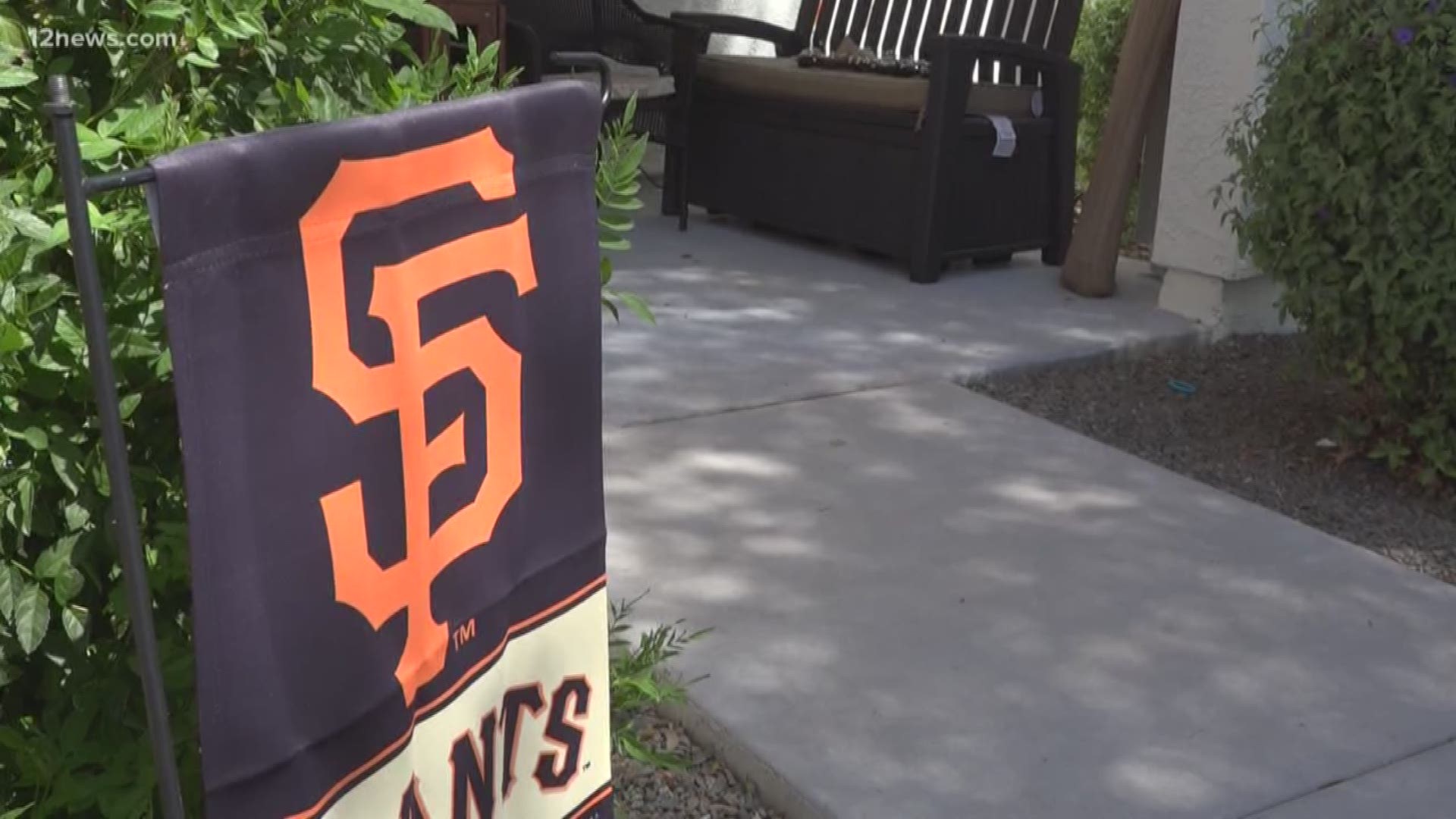 A Gilbert man is putting his love for the San Francisco Giants on display for his whole neighborhood.
