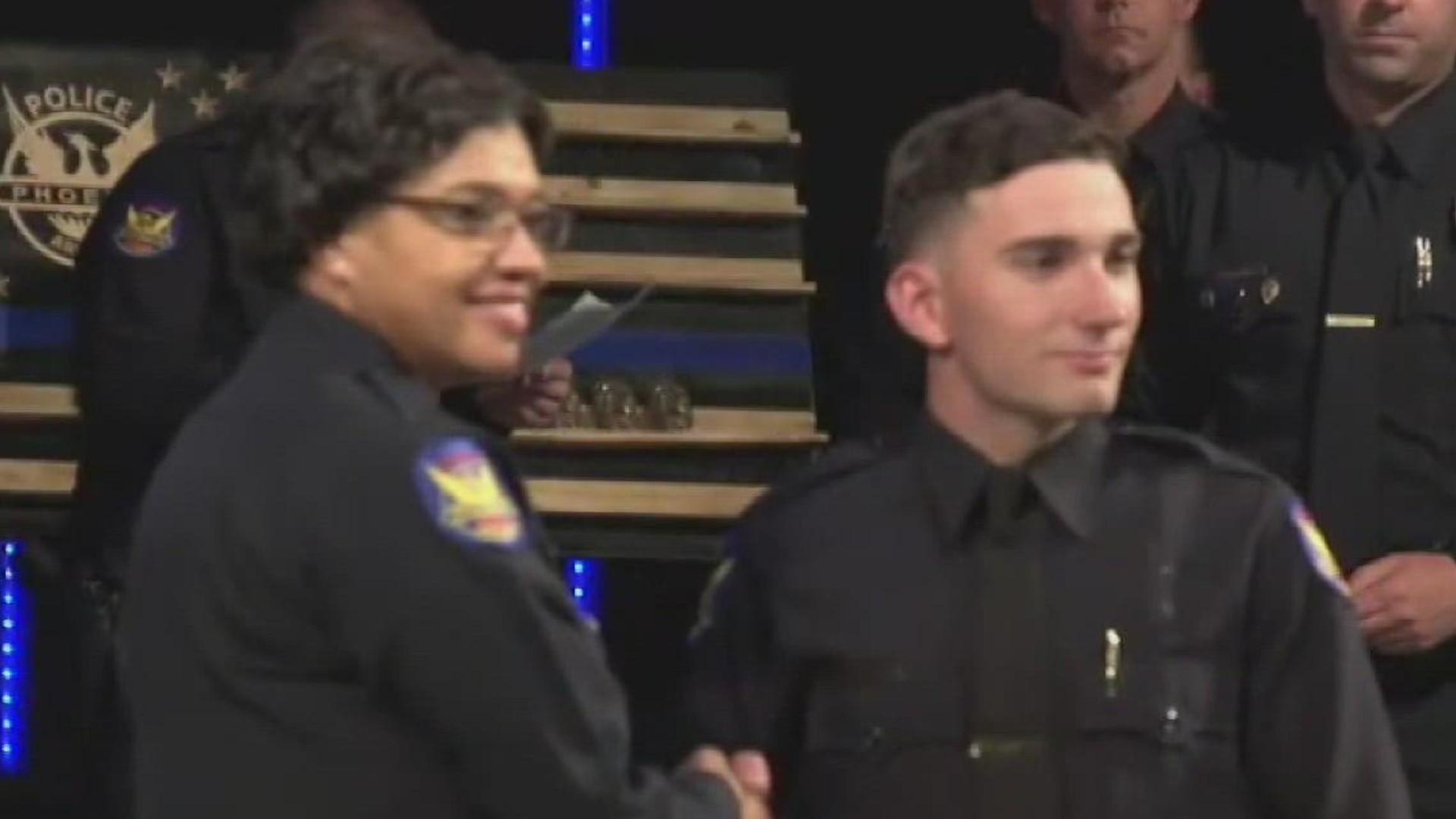 22-year-old Tyler Moldovan, was hit by the gunfire and the other officers at the scene were able to subdue the suspect without firing their weapons.