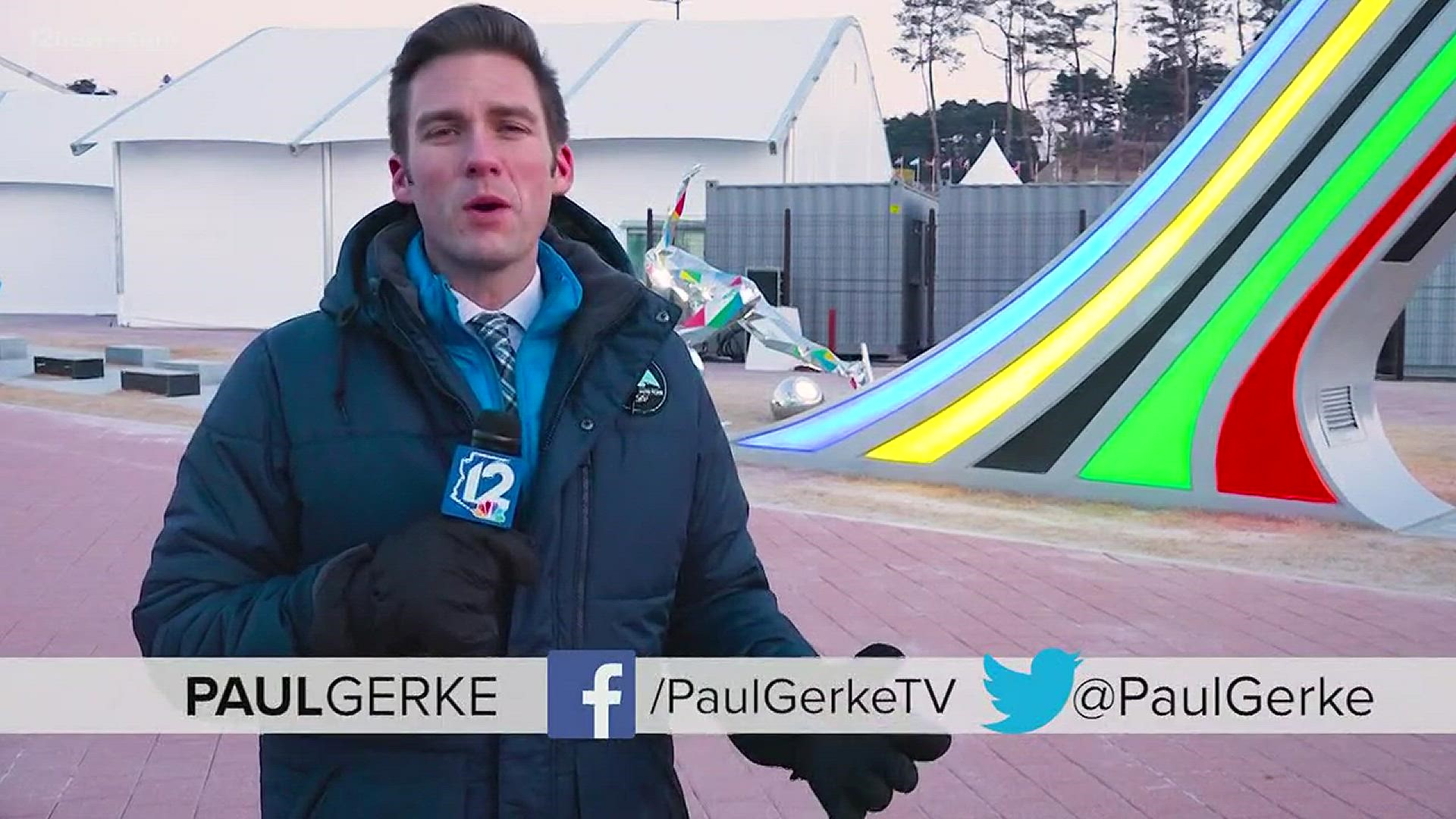 12 News reporter Paul Gerke in South Korea to cover the Winter Olympics. #GerkesGold