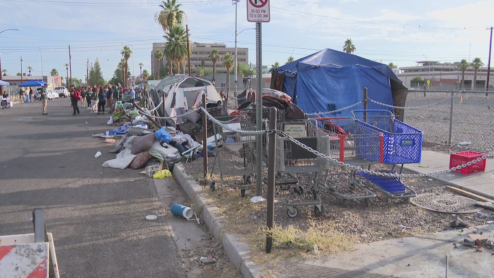 The homeless issue has come up in Phoenix where a county judge ruled last year that the city couldn't allow camping and had to clear its largest encampment.
