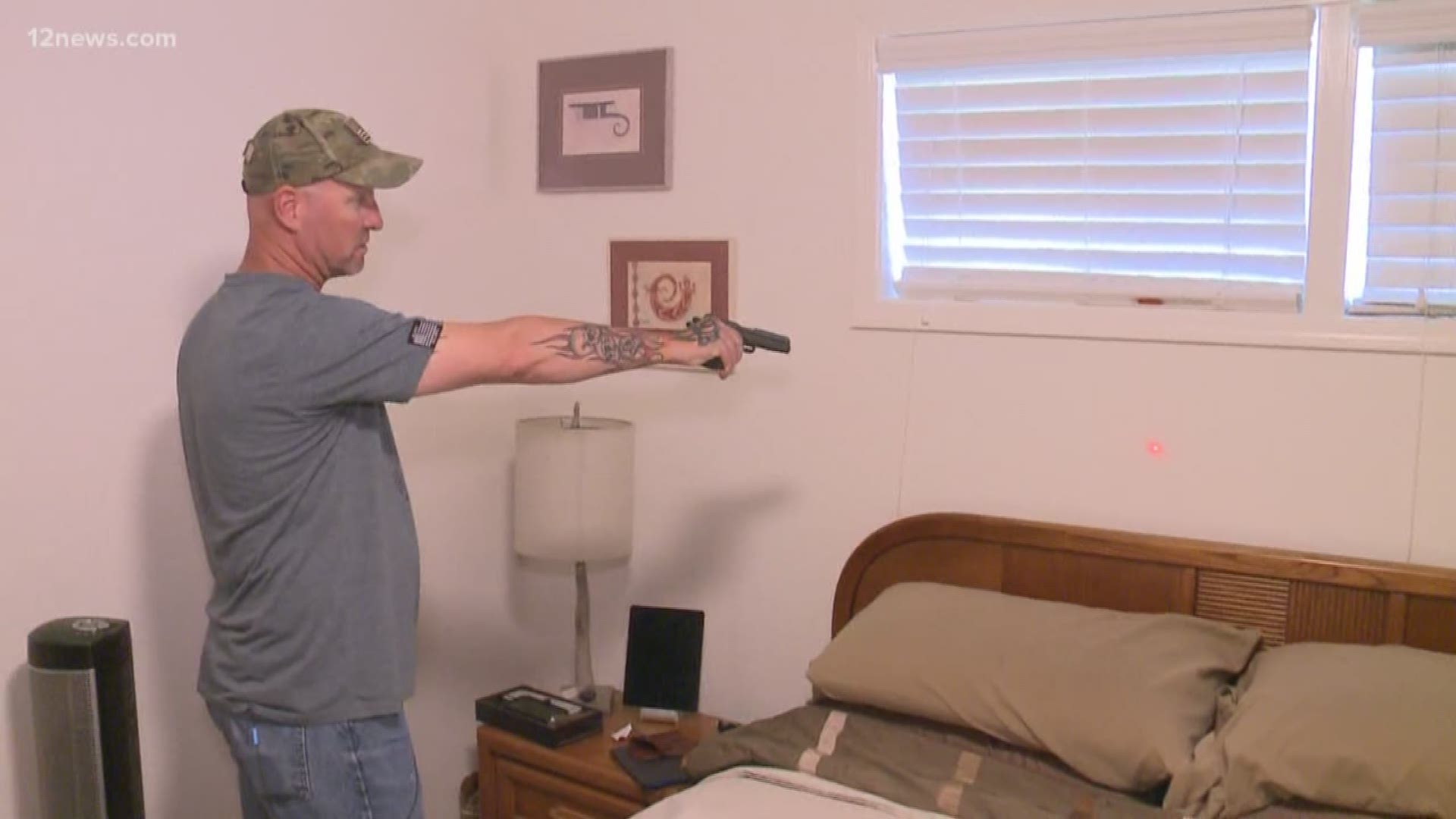 An intruder broke into several homes in Phoenix early Monday morning. One of the homeowners, Gage Underhill, tells 12 News what happened when he woke up to find the man staring at him from the foot of his bed. The intruder got into both homes through unlocked doors.
