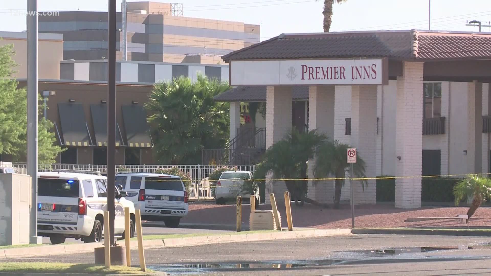 A woman was shot and injured by Phoenix police officers at a hotel near Metrocenter Mall on Wednesday.  The woman was not immediately identified.