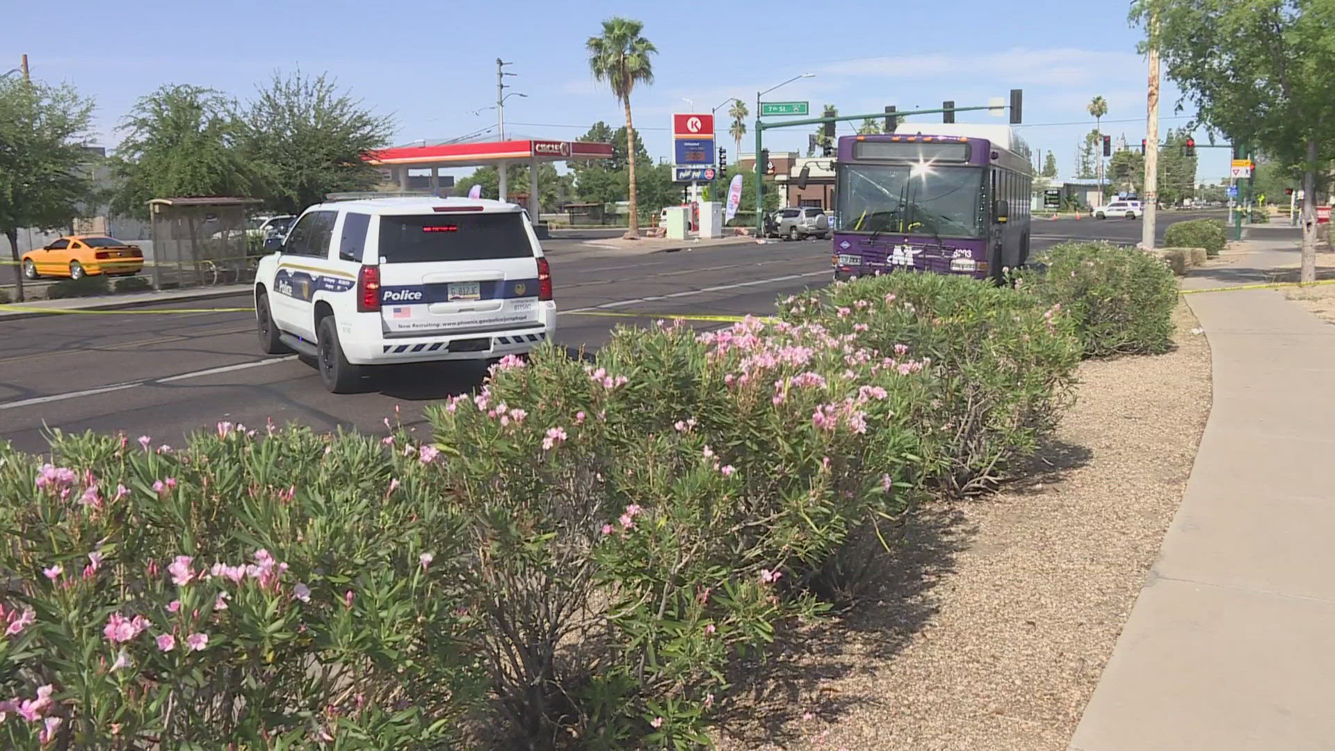 A woman was hospitalized with life-threatening injuries after a crash involving a Valley Metro bus in central Phoenix on Sunday. Watch the video above for more.