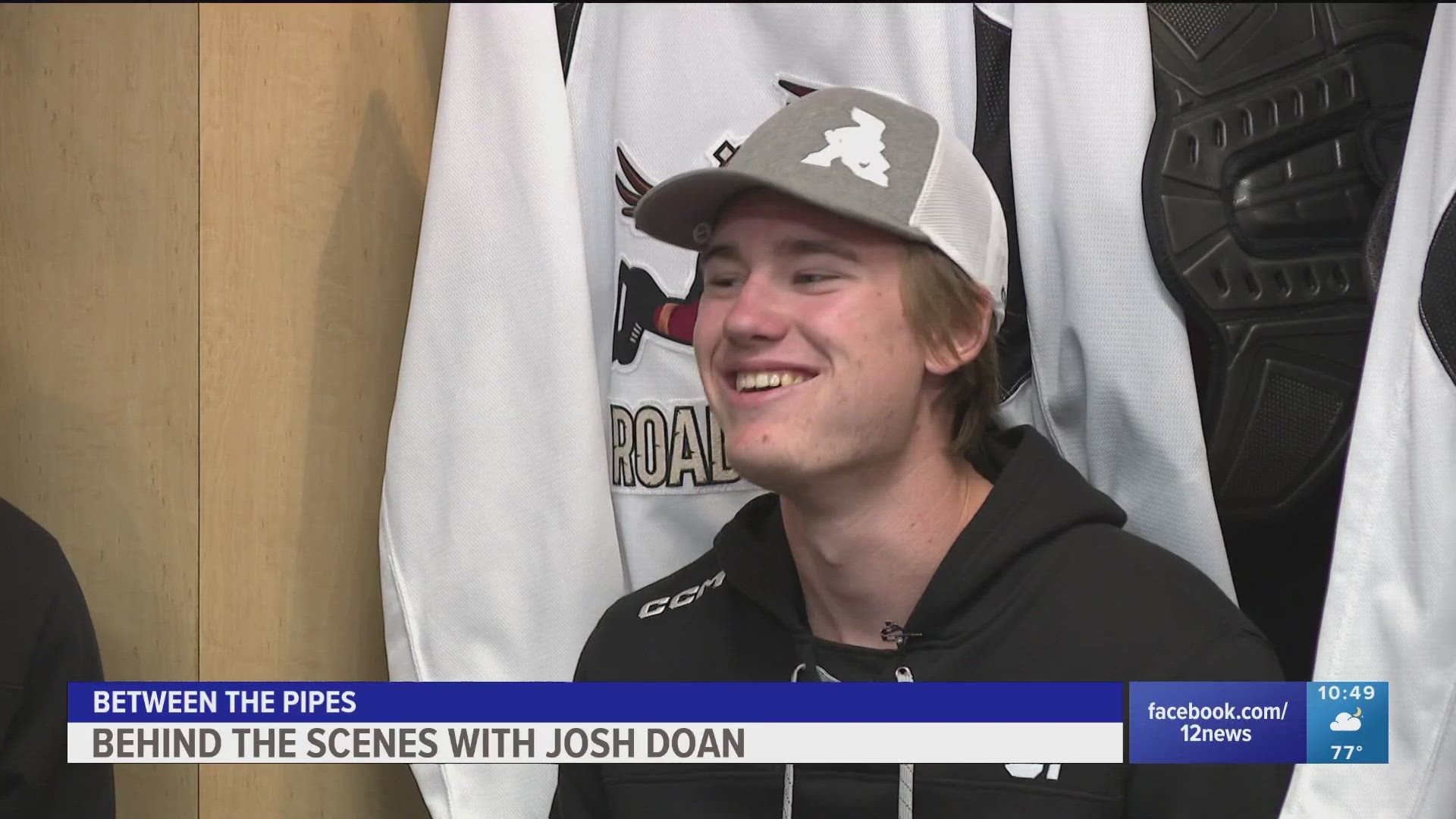 12Sports gets the all-access path with Josh Doan at practice with his new team, the Tucson Roadrunners, as Doan prepares for his first playoffs as a pro