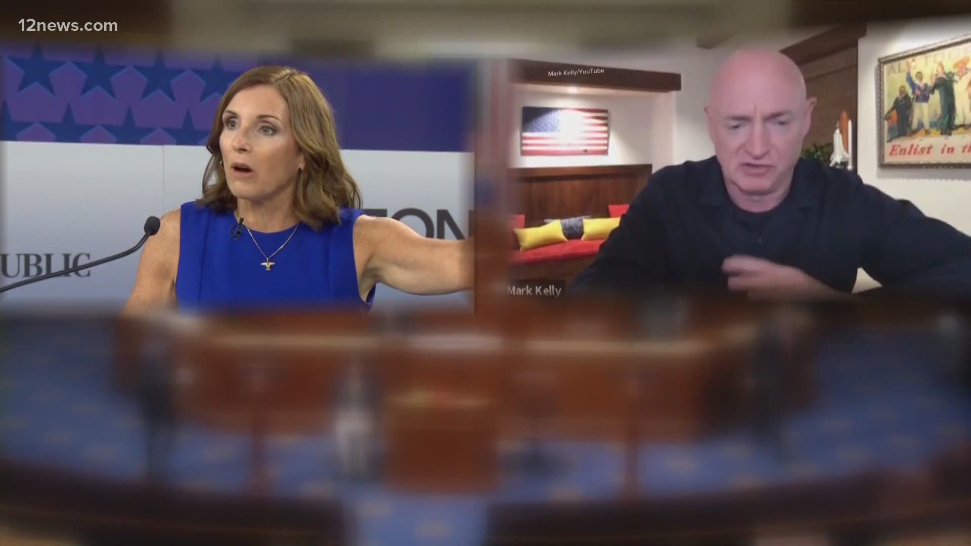 A political ad for Martha McSally links Mark Kelly to a company that the ad claims engaged in price gouging and surprise billing. 12 News fact checks the claim.