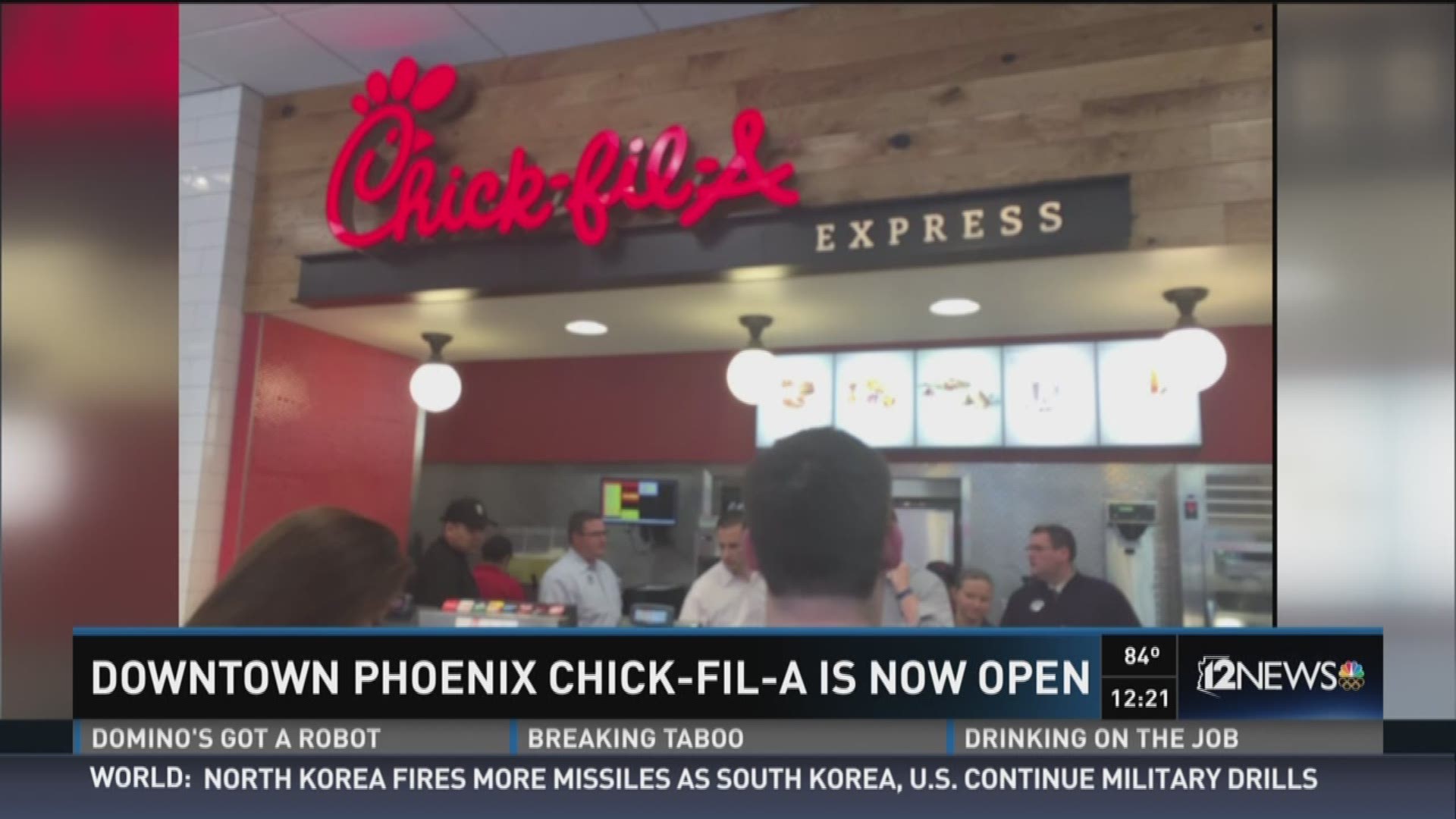 Chick-fil-A opens in downtown Phoenix at the base of Taylor Place, the residential hall on Arizona State's downtown campus