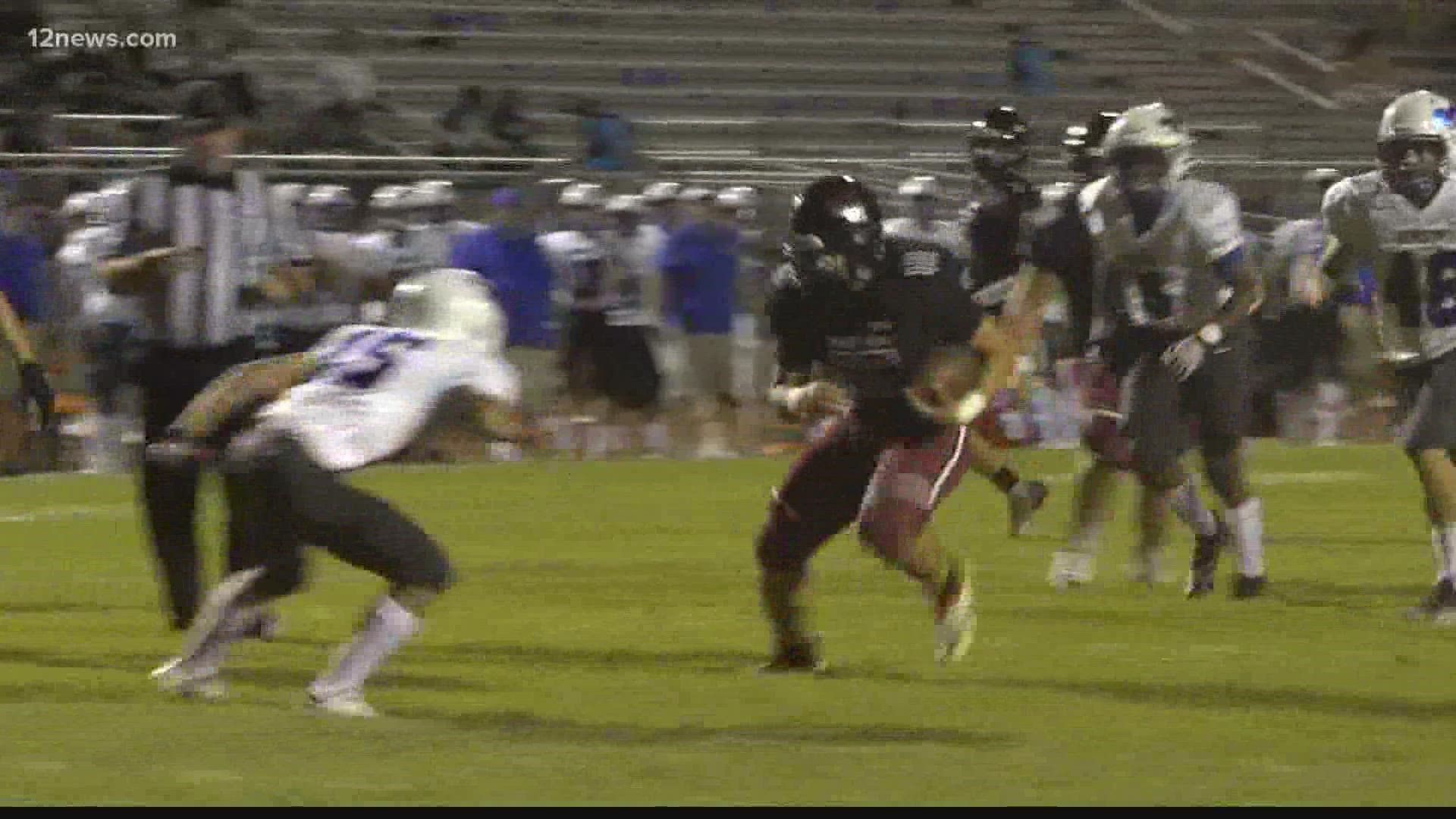 Desert Ridge put on a show for their homecoming game and defeat Dobson, 49-0.