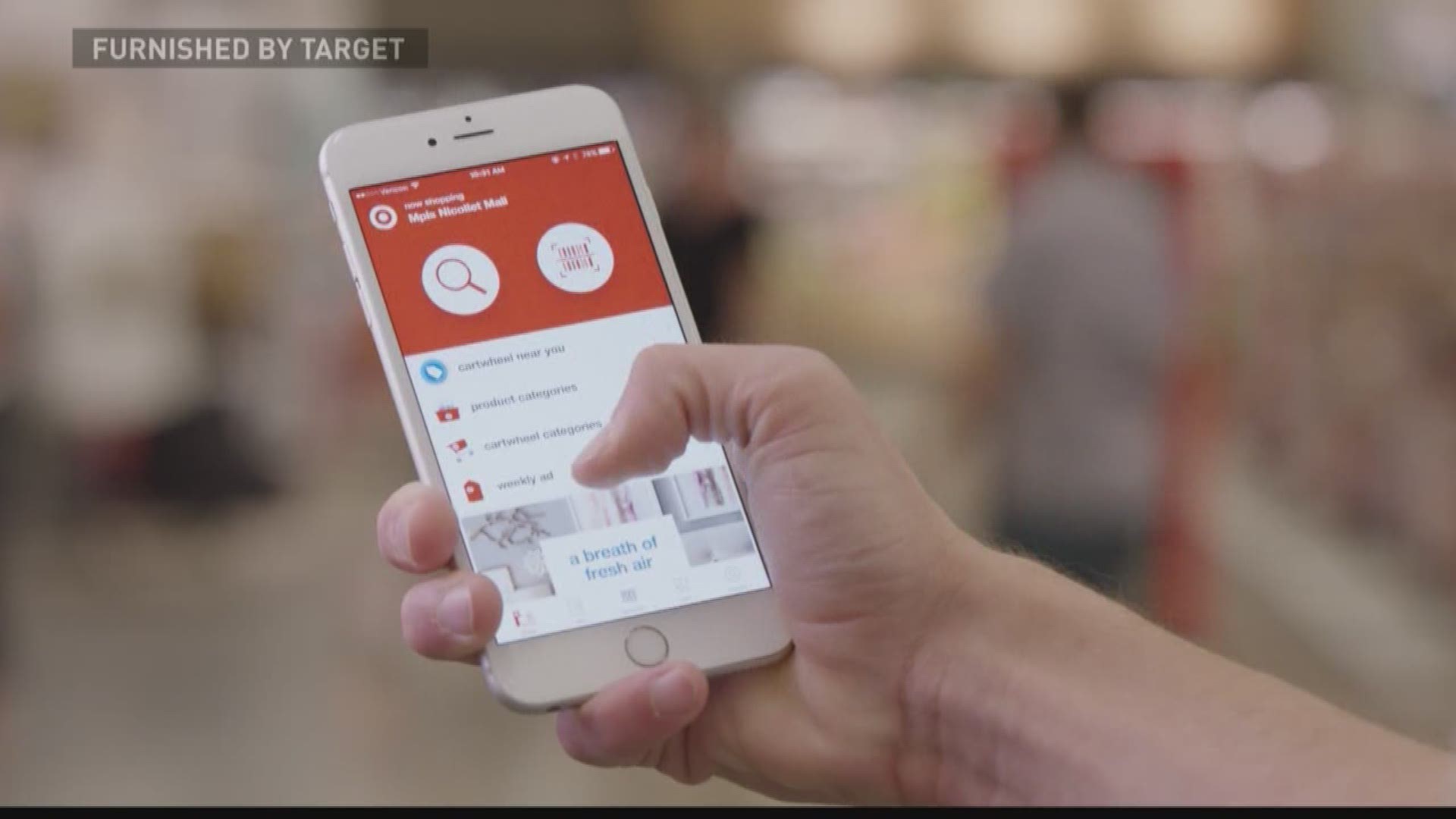 This might be a lifesaver during the holiday season. Target is rolling out new Bluetooth technology on its app that's like GPS for your shopping cart that will show where you are in the store on the app's map. News.