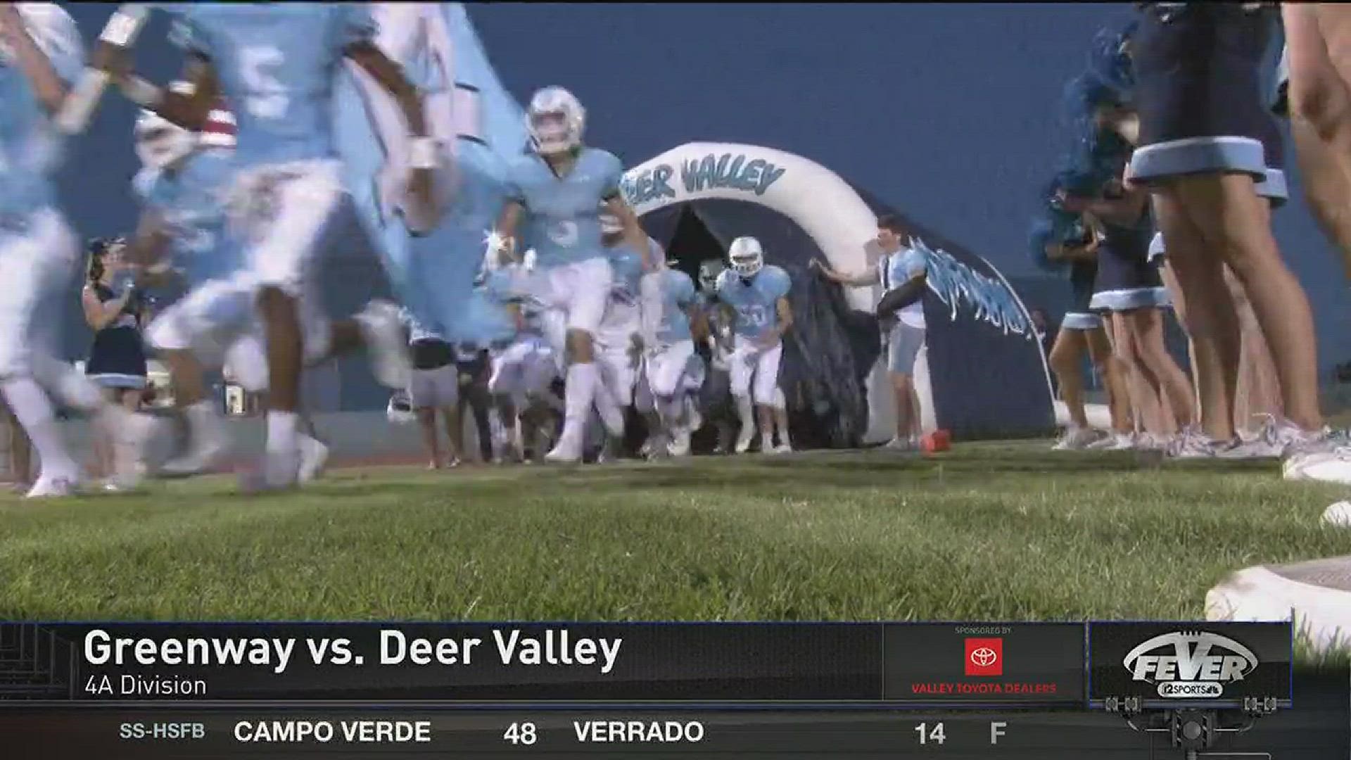 After Deer Valley's starting quarterback went down in the first half, it was all Greenway.