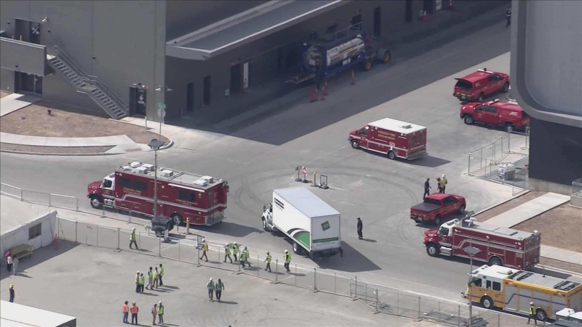 The 41-year-old worker died after a hatch blew off a tanker truck at the TSMC site in north Phoenix.