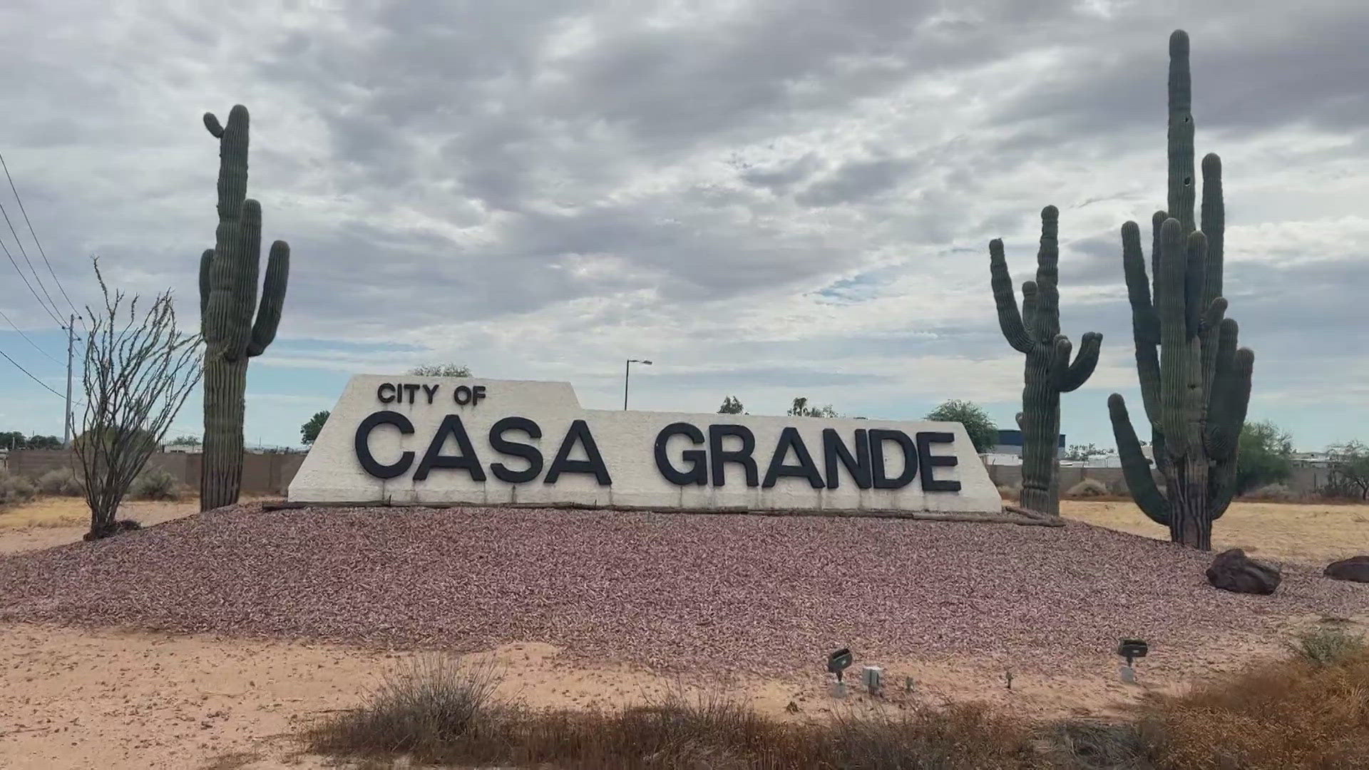 The water is flowing again in Casa Grande after being out for part of the day on Sunday