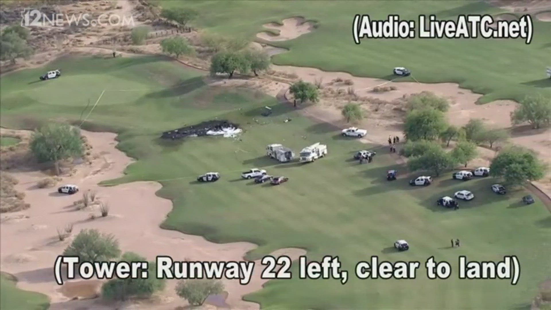 Audio was recently obtained of a pilot talking to Falcon Field Tower moments before the plane crashed on Longbow Golf Course. (Audio courtesy: LiveATC.net)