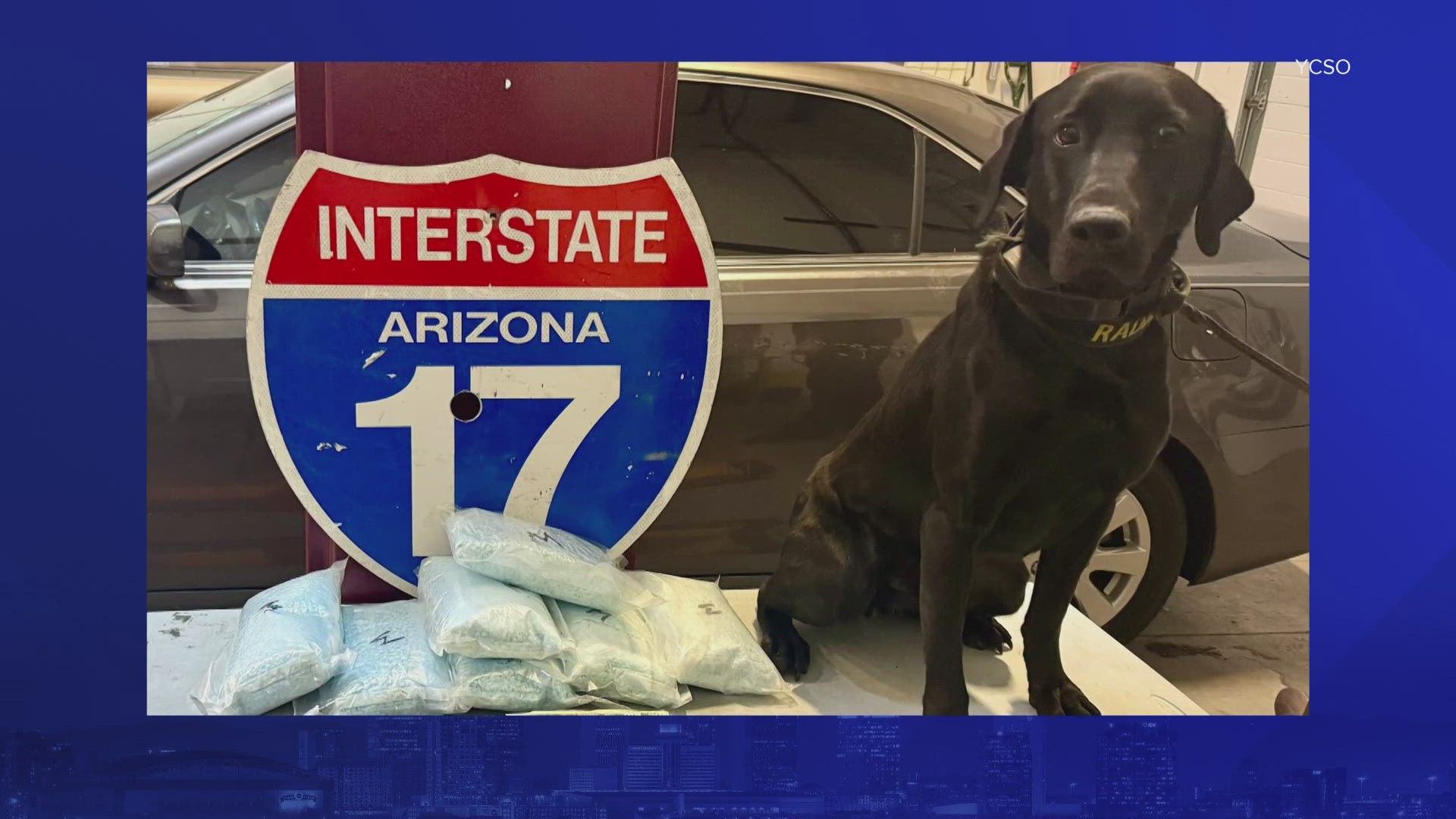 A traffic stop on Interstate 17 resulted in the Yavapai County Sheriff's Office recovering an estimated 70,000 fentanyl pills.