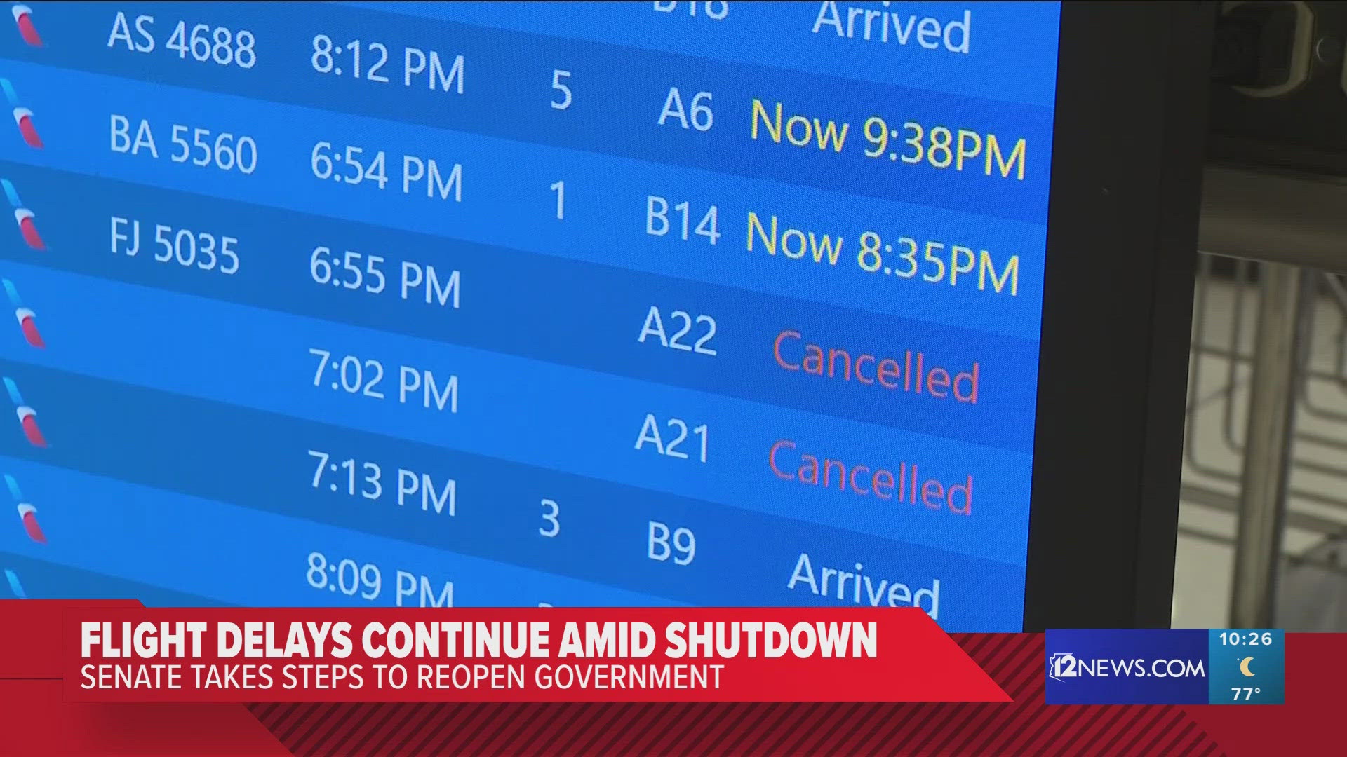 Phoenix Sky Harbor experienced well over 100 cancellations and over 400 delays on Sunday, according to FlightAware.