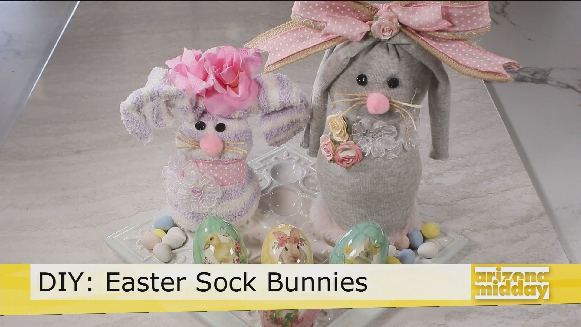 Jan shows us how to create these adorable sock bunnies for Easter
