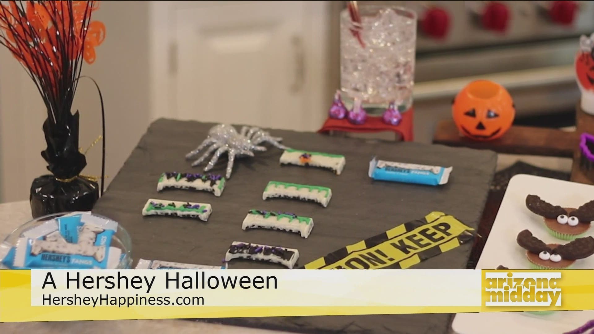 Food and Lifestyle expert Justine Santaniello has teamed up with Hershey's Halloween Squad to bring us some great fun ideas the kids will love.