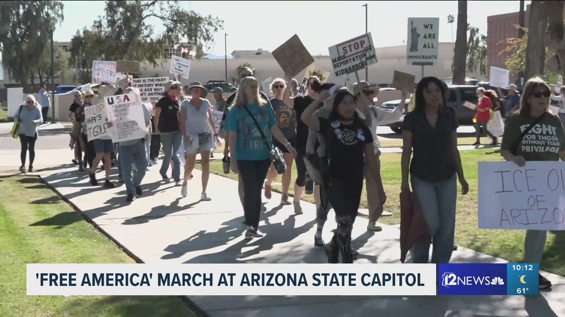 Hundreds rally at Arizona Capitol in 'Free America' walkouts protesting ...